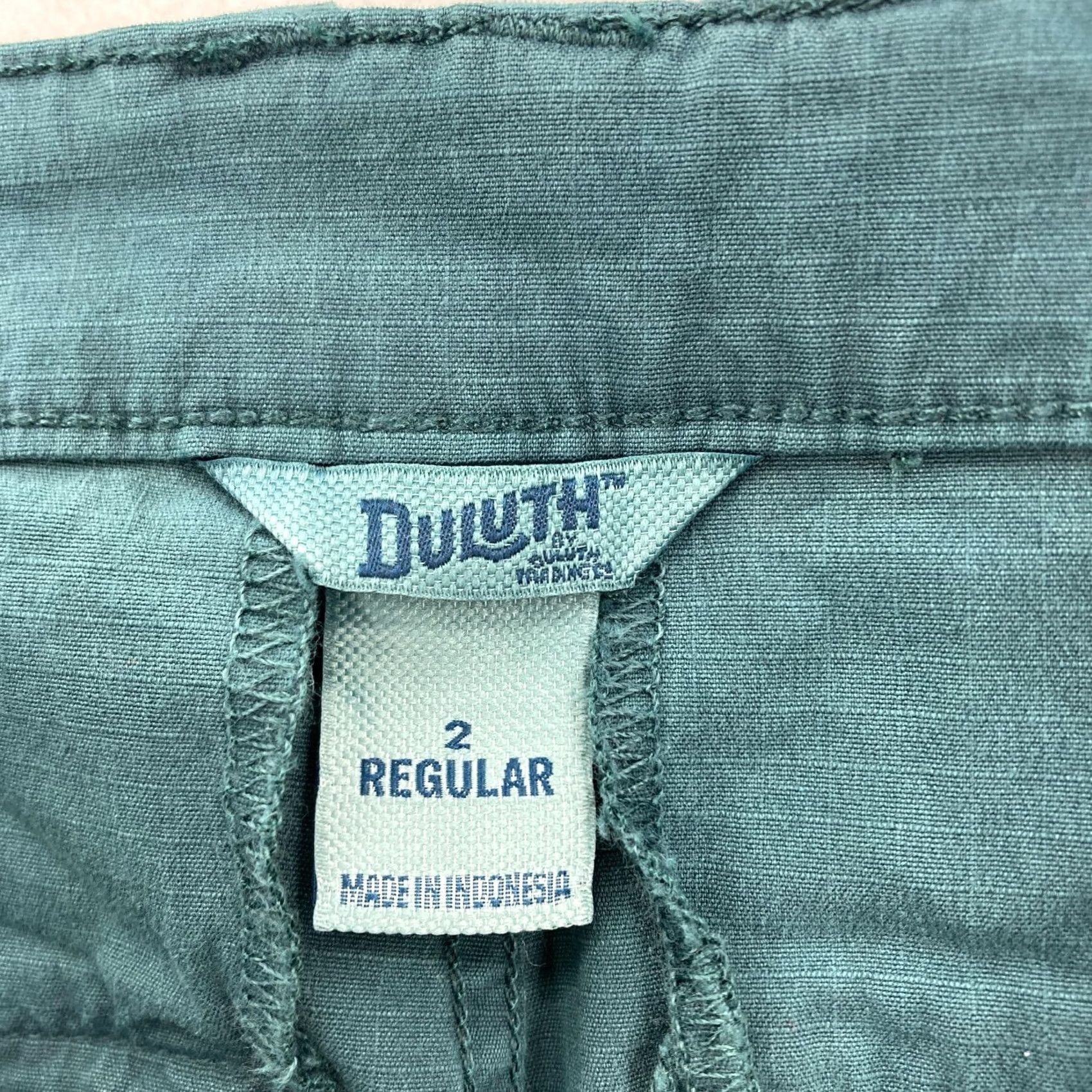 Altea Duluth Pants Womens 2 Teal Blue Ripstop Stretch Workwear Button-Front Size 26" / US 2 / IT 38 - 4 Thumbnail