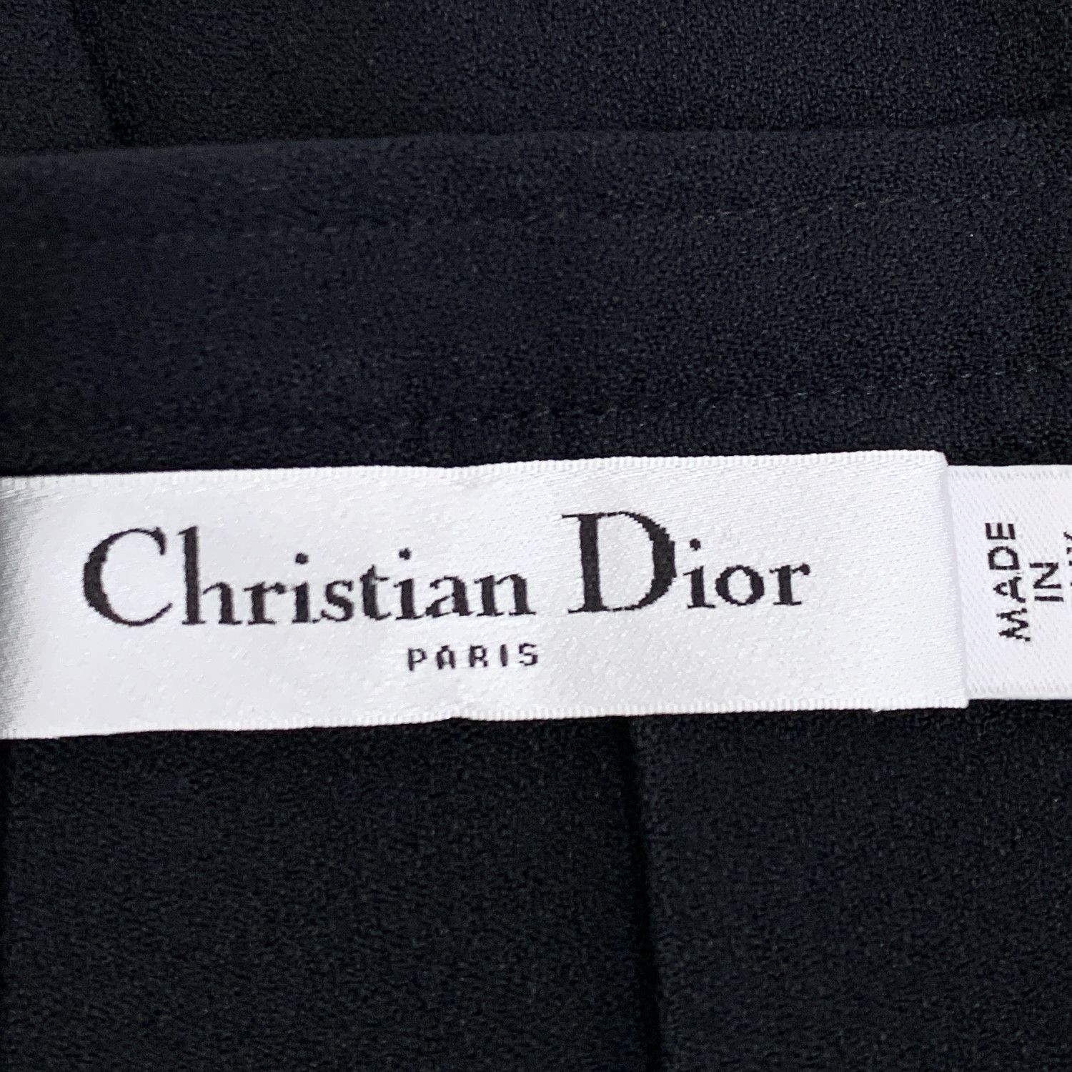 Dior Dior Black CD Button Pleated Casual Skirt (Size 38) Size 26" / US 2 / IT 38 - 2 Thumbnail