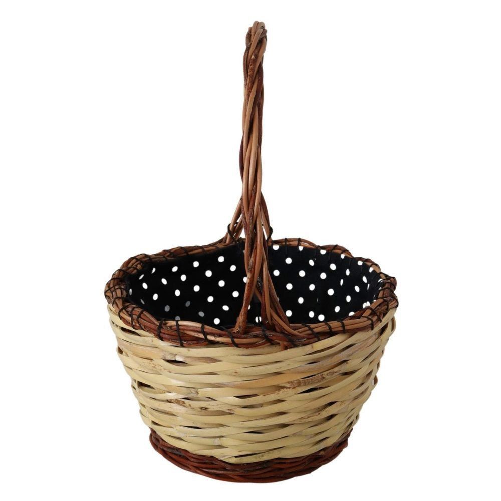 Dolce & Gabbana Dolce & Gabbana Beige Wood Wicker Rattan Basket Tote Bag Size ONE SIZE - 2 Thumbnail