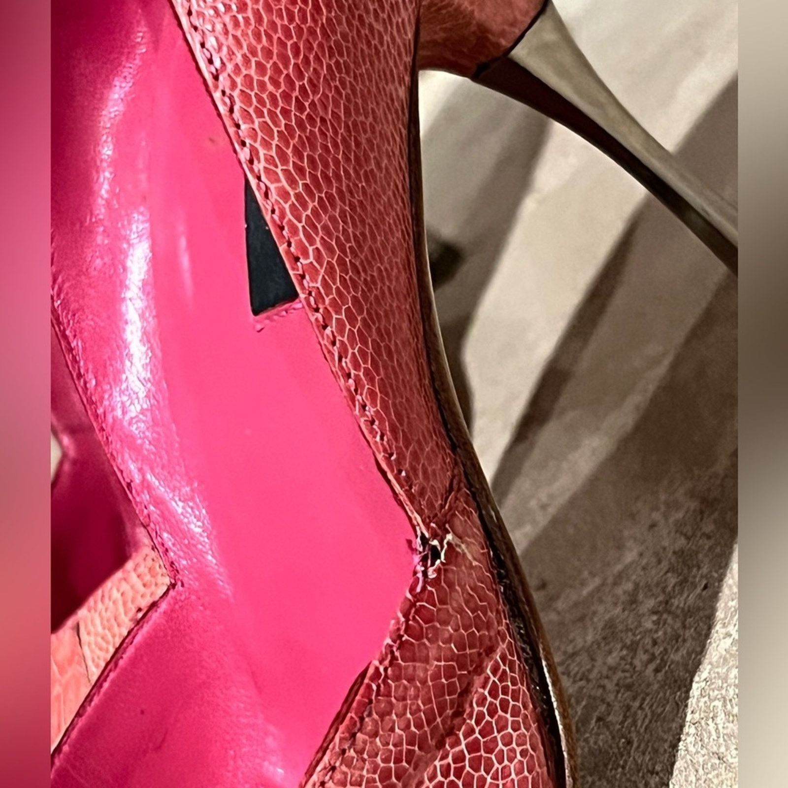 Sergio Rossi Sergio Rossi Stingray Snake Pink Steel Heel Pump 39 US 8.5 Size US 8.5 / IT 38.5 - 15 Thumbnail