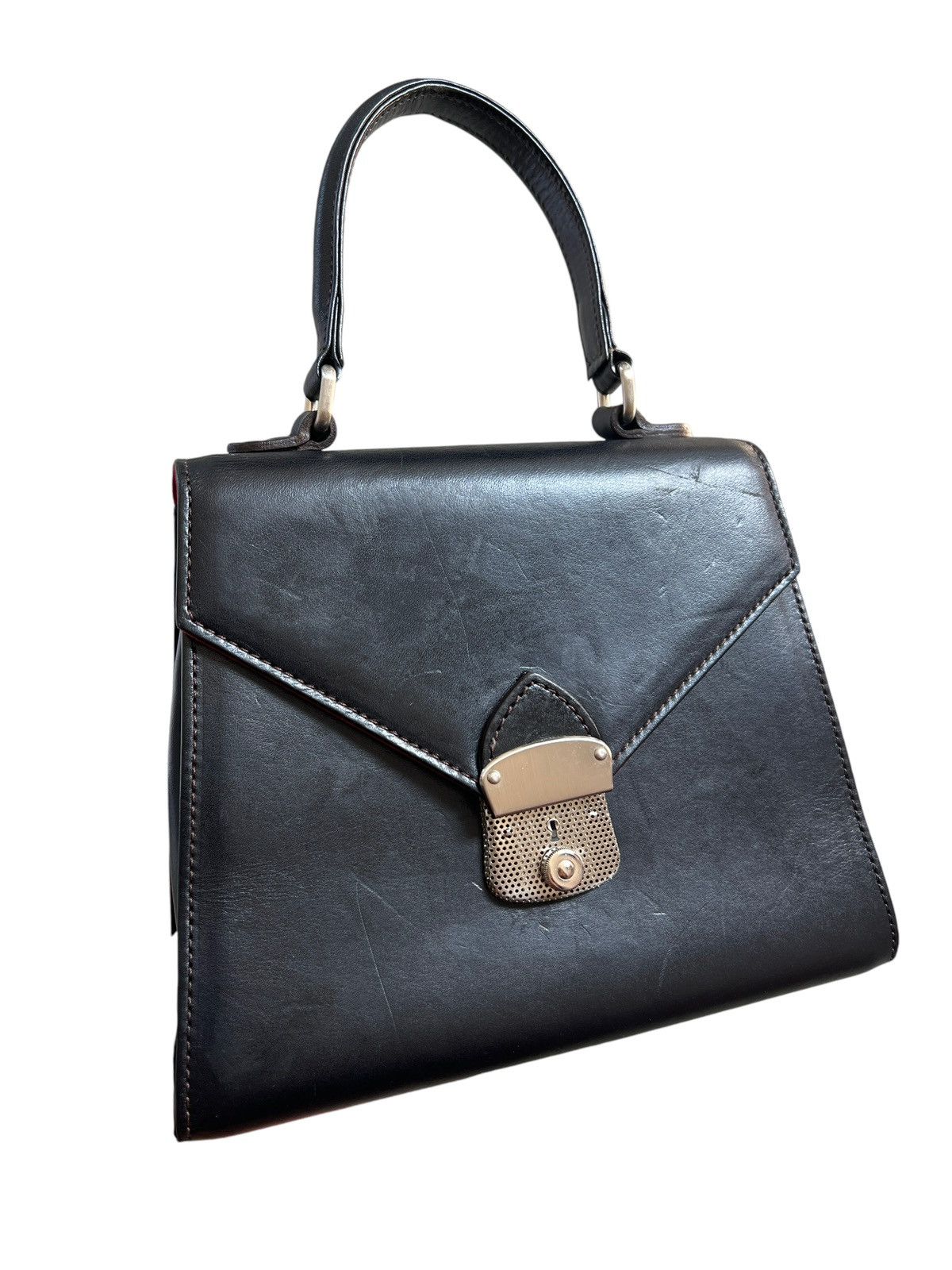 Jean Paul Gaultier 1980 Jean Paul Gaultier Leather Top Handle Bag Size ONE SIZE - 12 Thumbnail