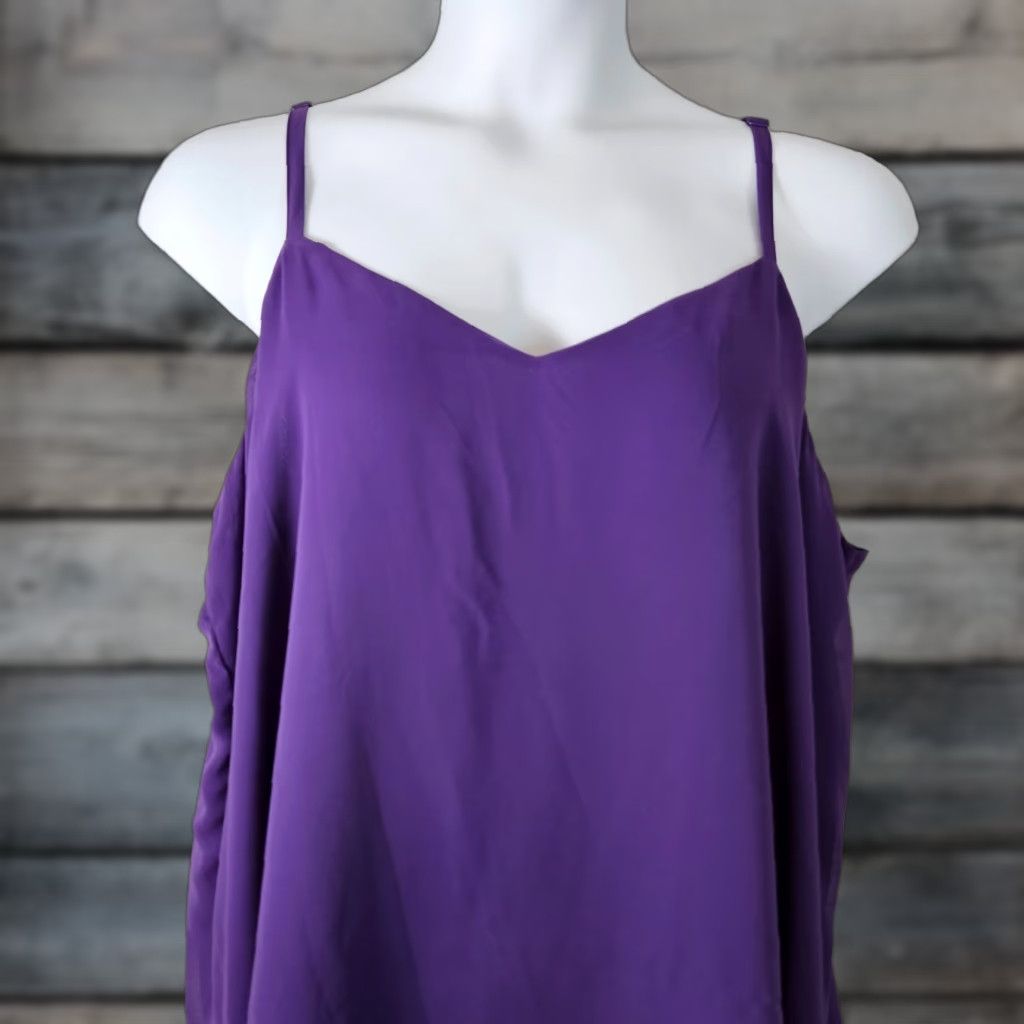 Torrid Torrid Womens Sophie Cami Sz 3 Solid Purple Adjustable Spaghetti Straps Tank Summer Size XXL / US 16-18 / IT 52-54 - 1 Thumbnail