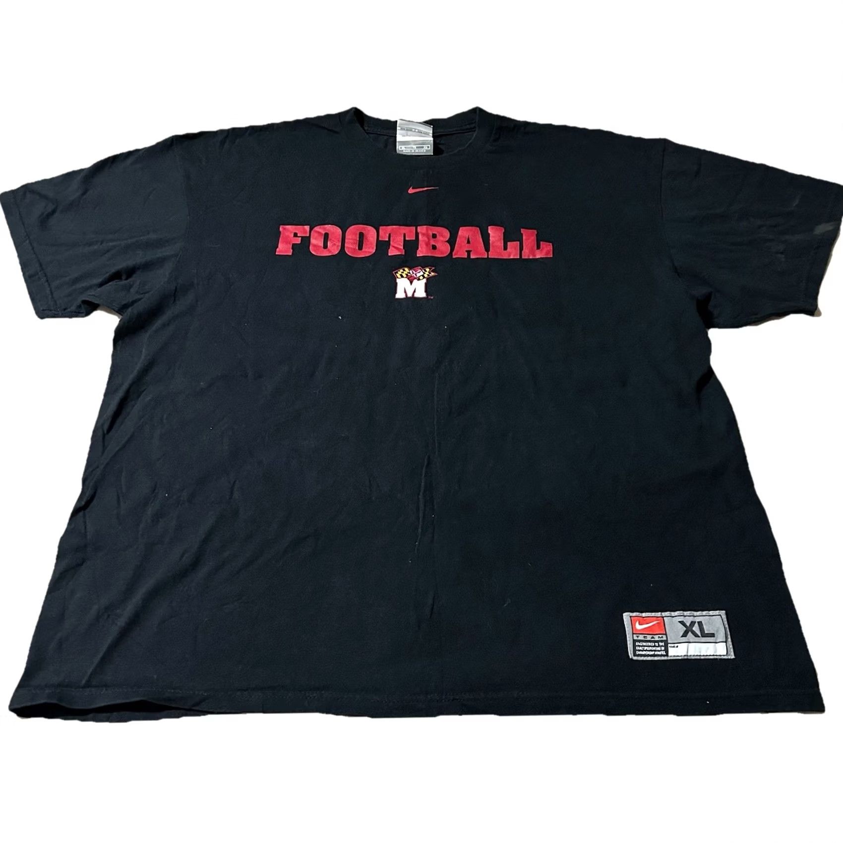 Nike VINTAGE Nike Center Swoosh Maryland College Football Shirt XL Men Black Short Sleeve T-Shirt Size US XL / EU 56 / 4 - 2 Thumbnail