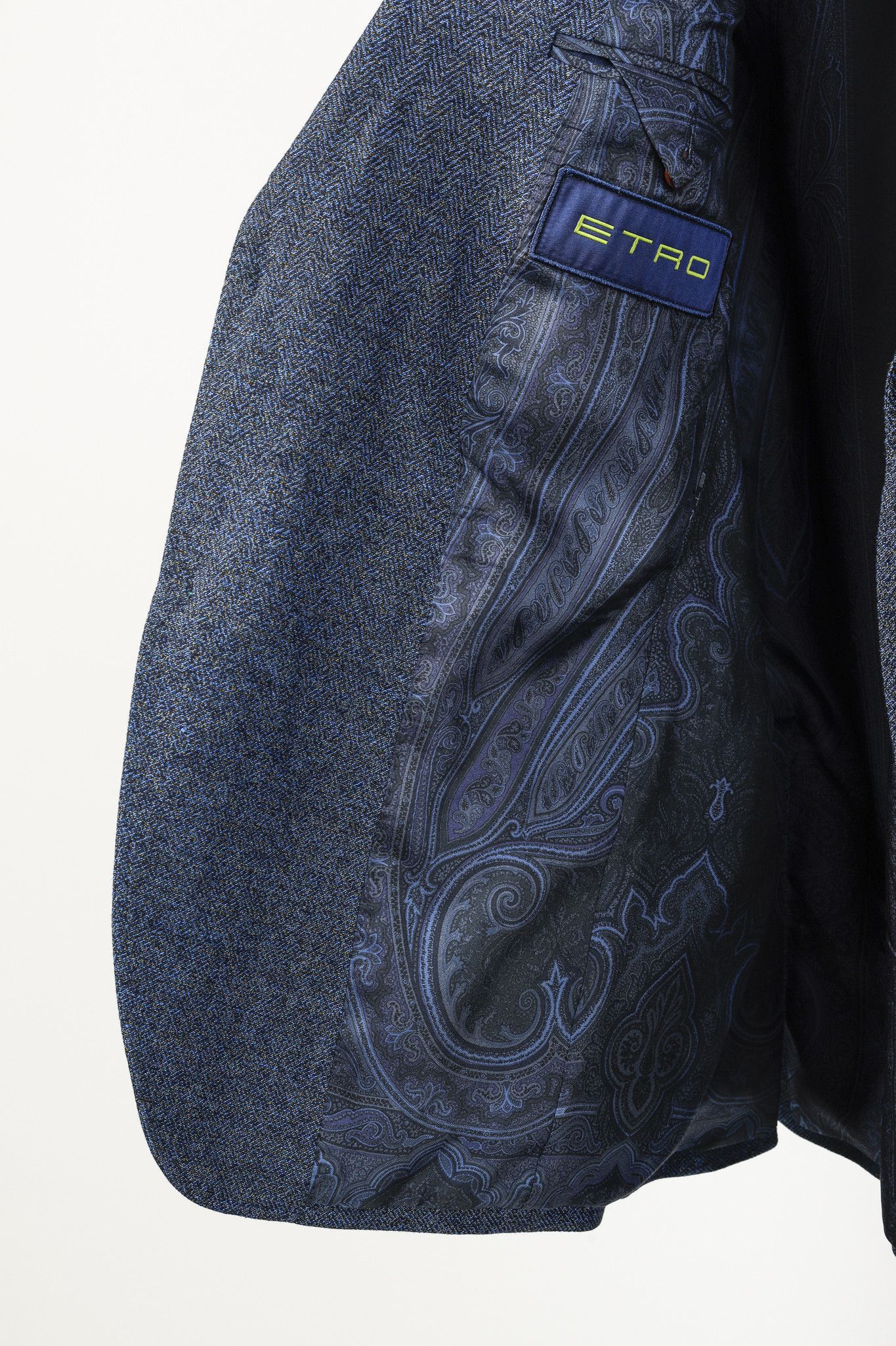 Etro Etro Indigo Herringbone Single-Breasted Blazer Jacket Size 40R - 8 Thumbnail