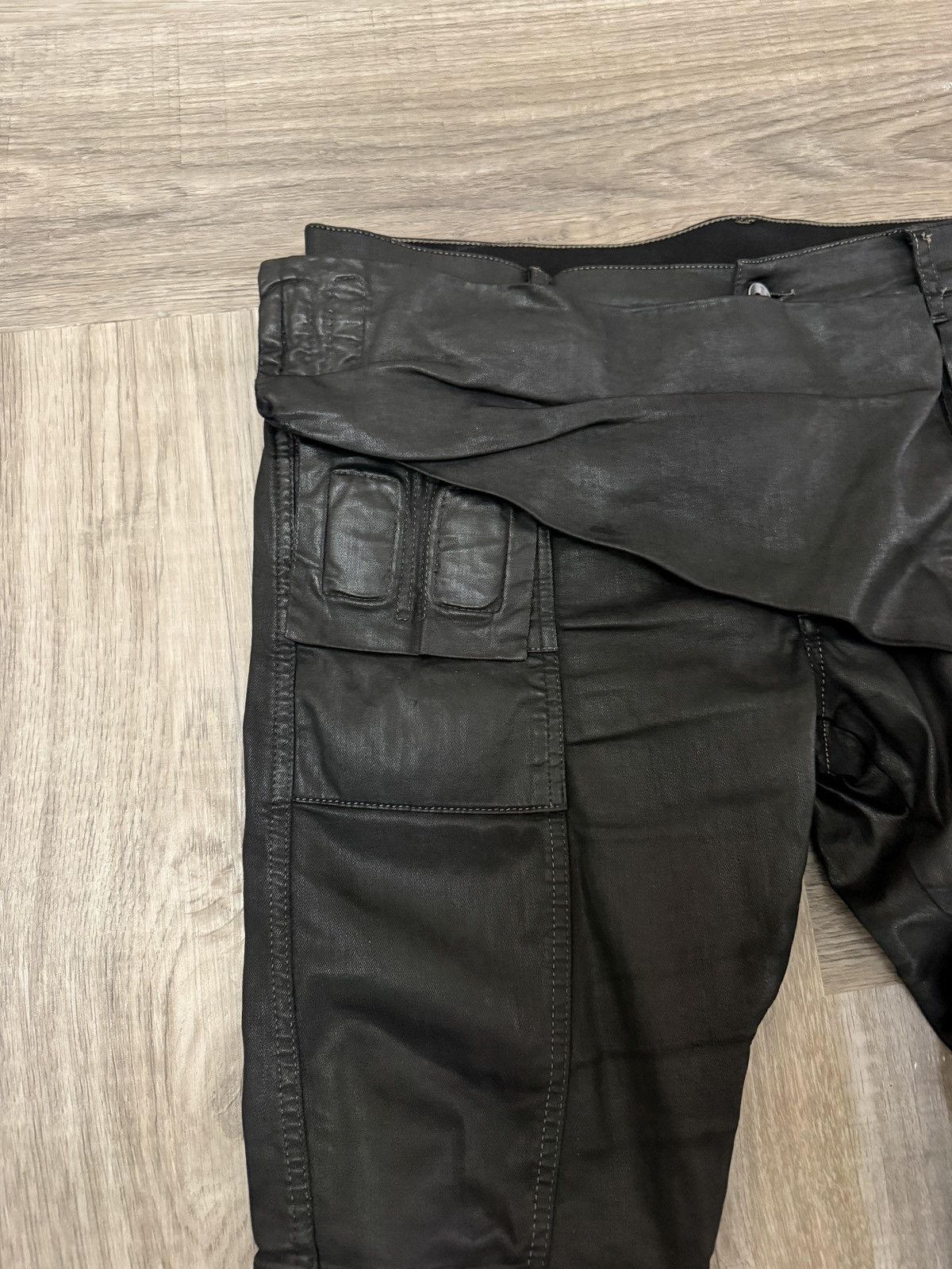 Rick Owens Rick Owens Black Wax Memphis Jeans 33 Size US 33 - 4 Thumbnail