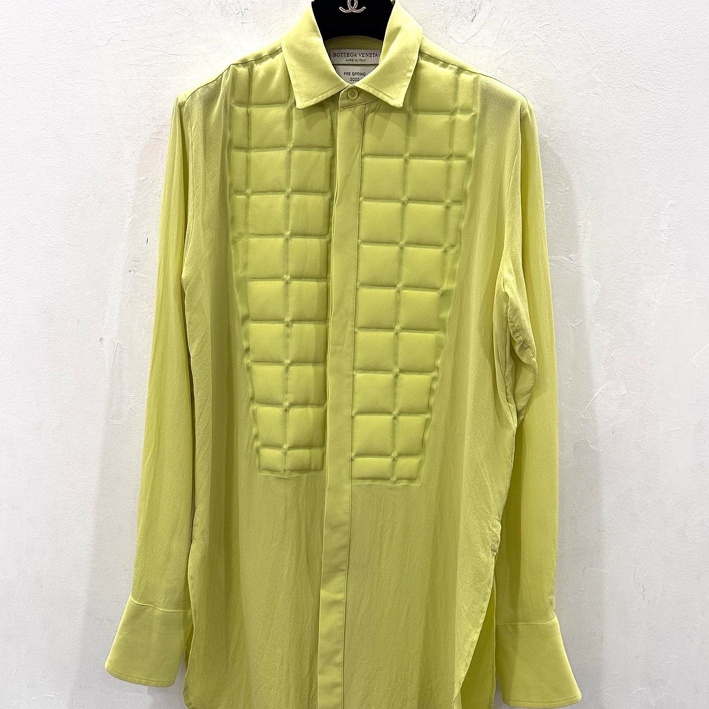 Bottega Veneta Bottega Veneta Quilted Bib Silk Shirt Size IT 38 Size XS / US 0-2 / IT 36-38 - 1 Thumbnail