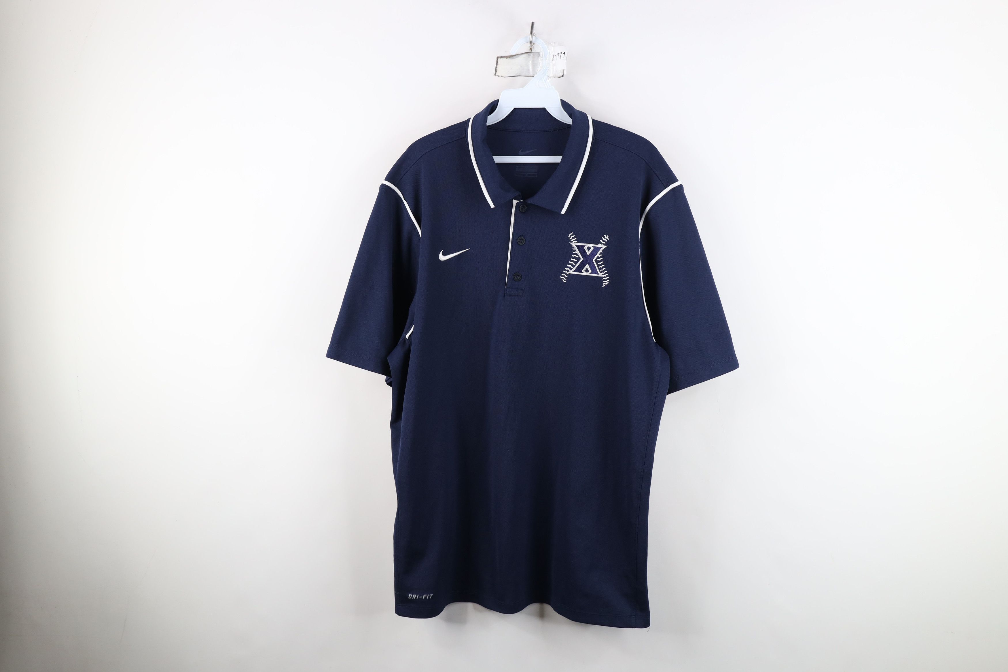 Nike Nike Xavier University Baseball Collared Polo Shirt Blue Size US L / EU 52-54 / 3 - 1 Thumbnail