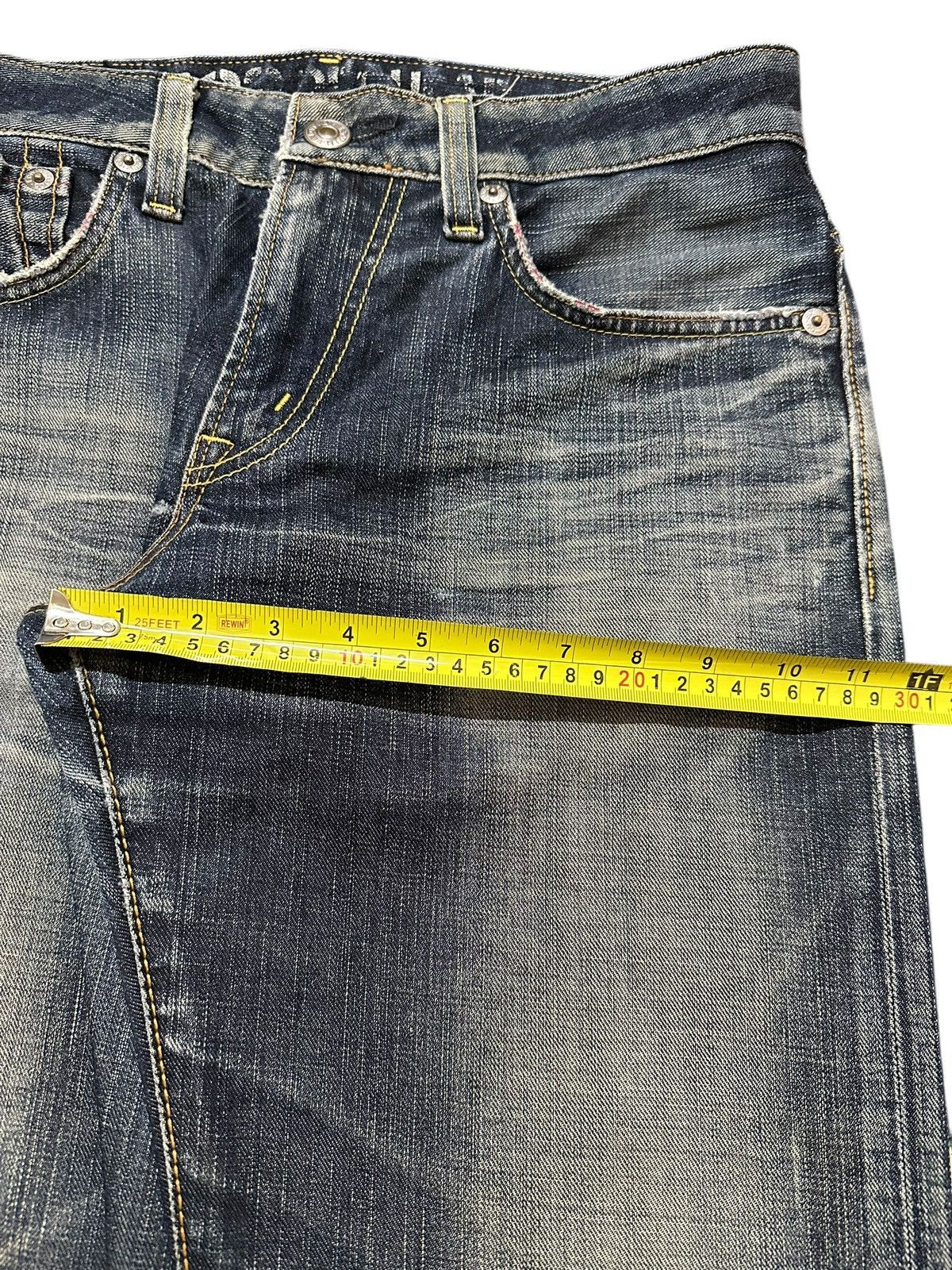Edwin Vintage Edwin 503 Blue Trip Faded Wash Distress Baggy Jeans Size US 32 / EU 48 - 15 Thumbnail