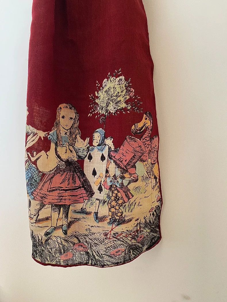 Kenzo KENZO Alice in Wonderland thin wool scarf Size ONE SIZE - 4 Thumbnail