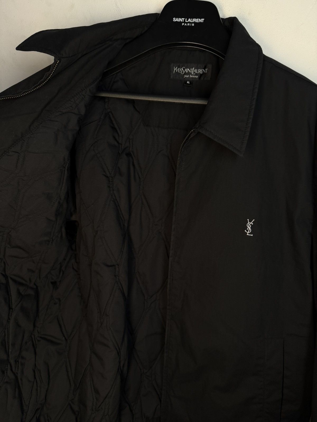 Yves Saint Laurent Warm Black YSL Jacket Bomber Quilted Vintage Y2k zip up Size US XL / EU 56 / 4 - 9 Thumbnail