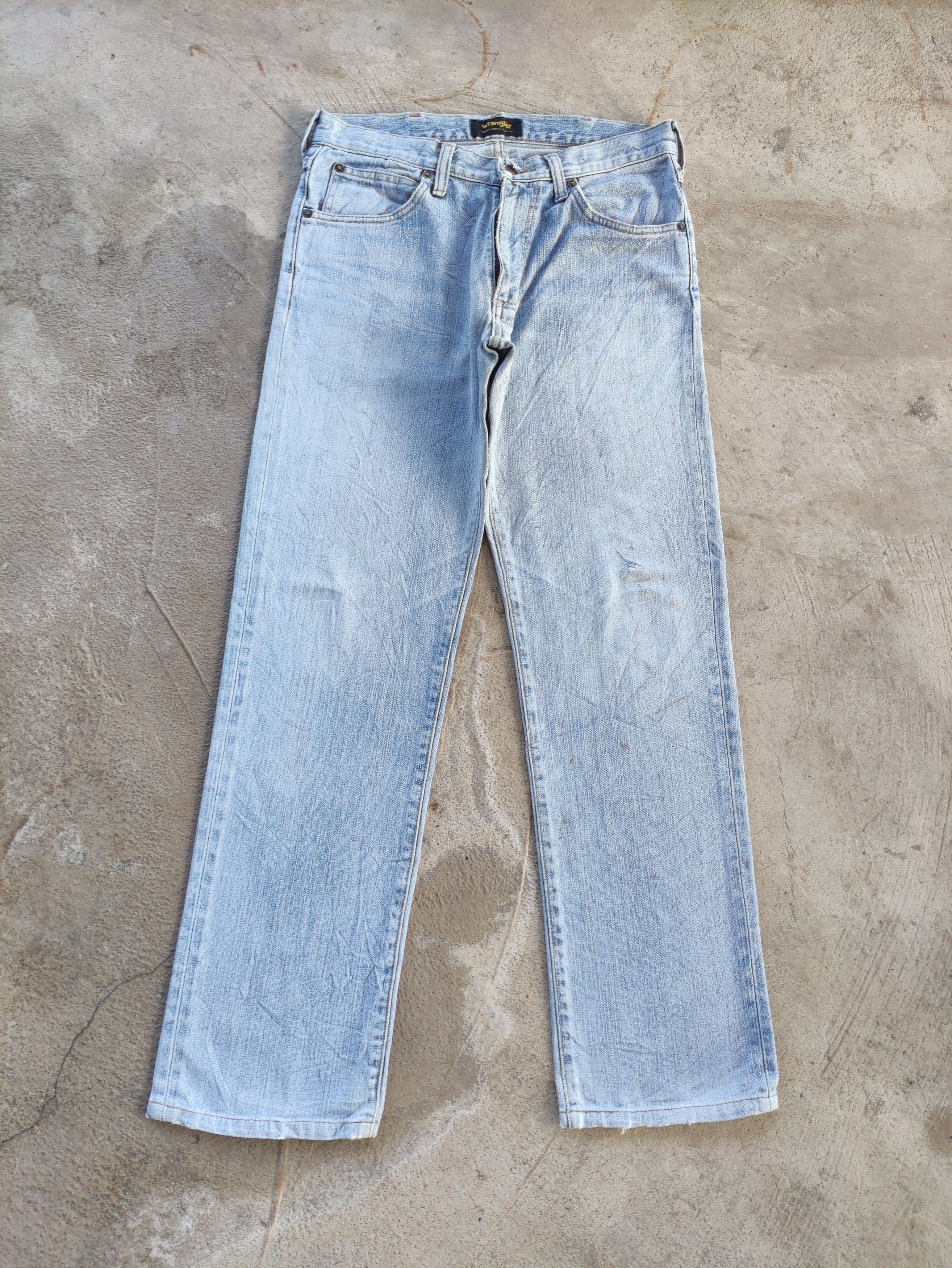 Jean × Vintage × Wrangler Vintage Wrangler Whisker Fade Darkwash 