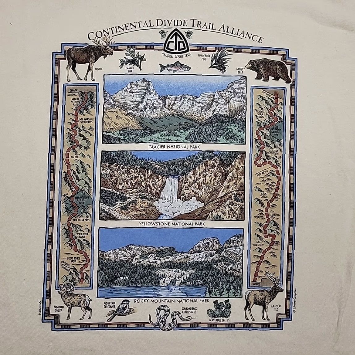Vintage VINTAGE REI Shirt Men L Cream Continental Divide Trail Alliance Glacier Yellowstone Park Shirt Mens L White Size US L / EU 52-54 / 3 - 5 Thumbnail