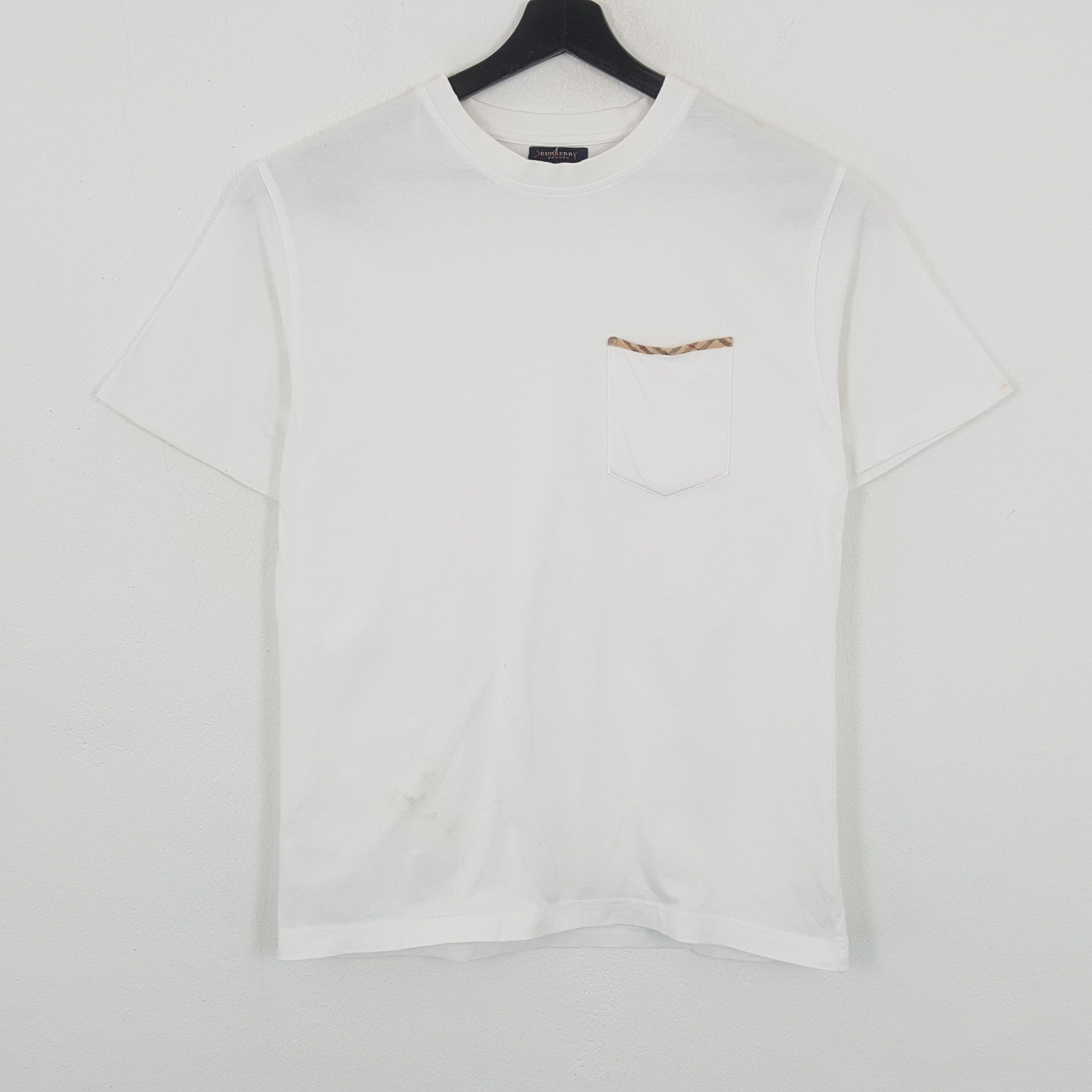Burberry × Vintage BURBERRY LONDON Nova Check Pocket Tshirt Size US M / EU 48-50 / 2 - 1 Thumbnail