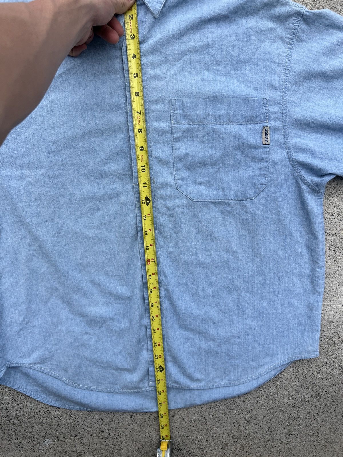 Guess × Vintage Vintage 1990s Guess USA Light Indigo Buttom Denim Flannel Size S / US 4 / IT 40 - 6 Thumbnail
