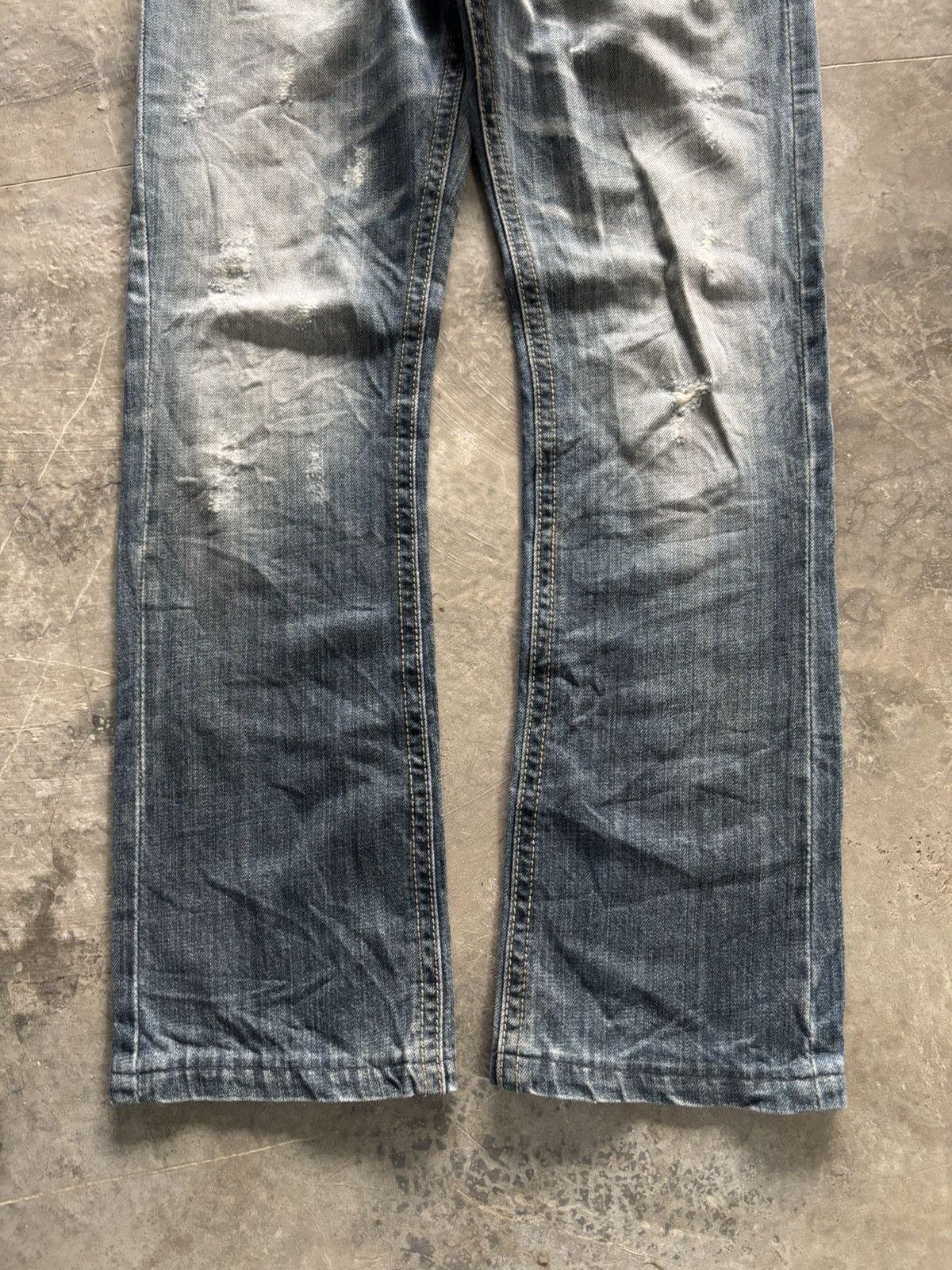 Hysteric Glamour × semanticdesign SICK FLARE DISTRESSED SEMANTIC DESIGN WASHED LEATHER POCKET Size US 29 - 11 Thumbnail