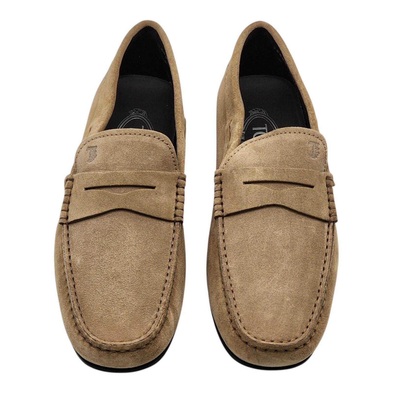 Tod's City Gommino Penny Suede Loafers Brown UK 7.5 US 9 NWB $695 Size US 9 / EU 42 - 4 Thumbnail