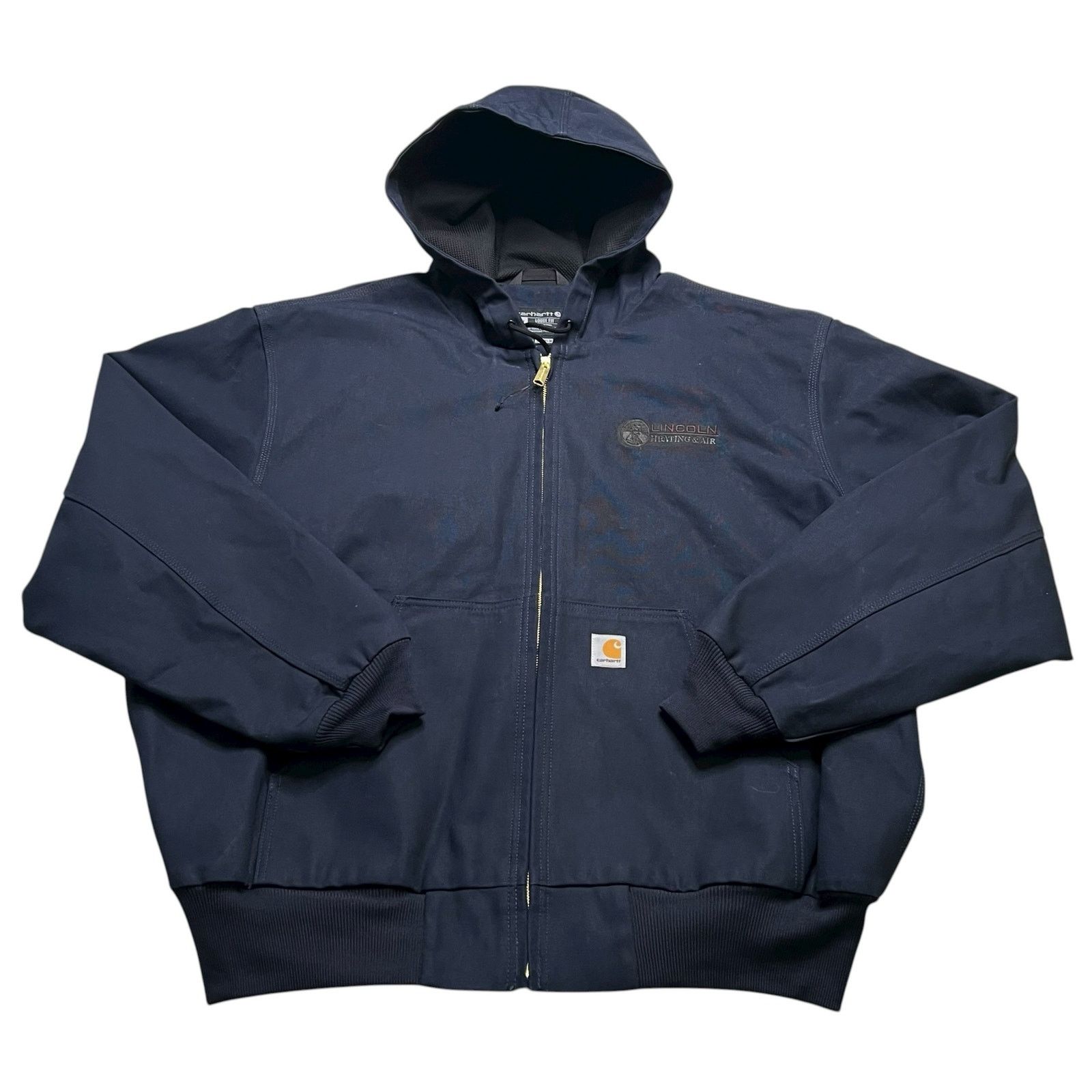 Carhartt Carhartt Loose Fit Duck Hooded Work Jacket 2XL Navy Blue Size US XXL / EU 58 / 5 - 1 Thumbnail