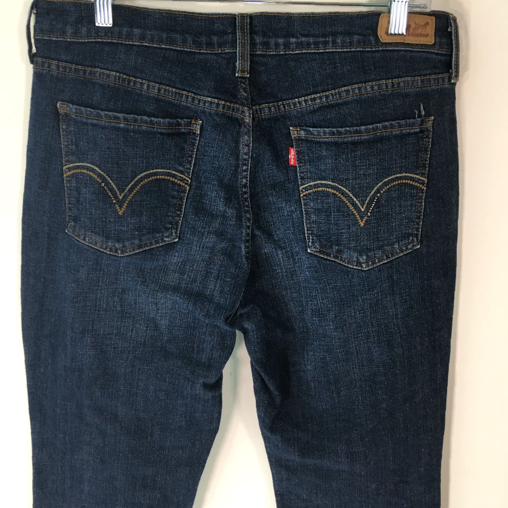 Denime Levi's 515 Women's Bootcut Jeans Size 12 Blue Denim Mid Rise 30" Inseam Classic Fit Size 34" / US 12 / IT 48 - 4 Thumbnail