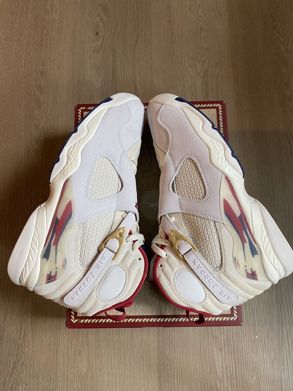 image of Jordan Nike Solefly Mi Casa Es Su Casa Jordan 8 Retro Sp Shoes in Cream, Men's (Size 11)