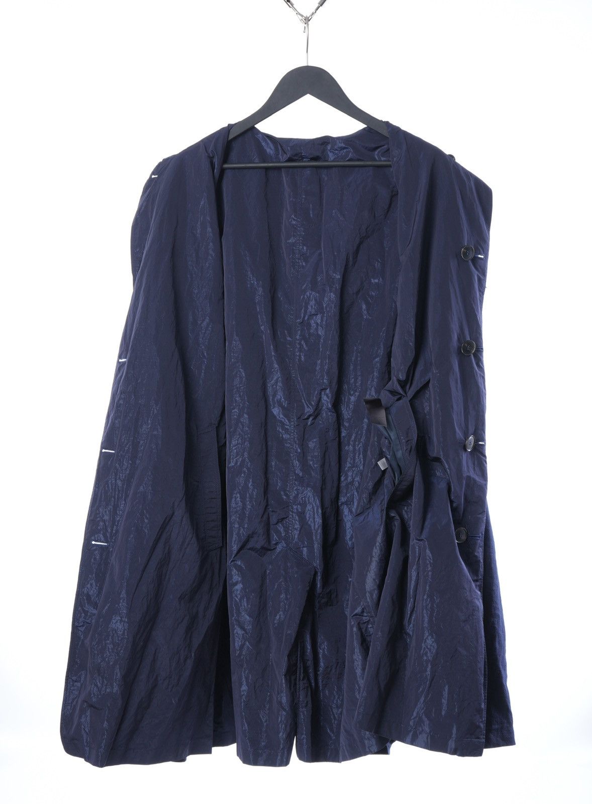 John Varvatos John Varvatos Collection Linen Trench Coat Blue Reversible Size US XL / EU 56 / 4 - 9 Thumbnail