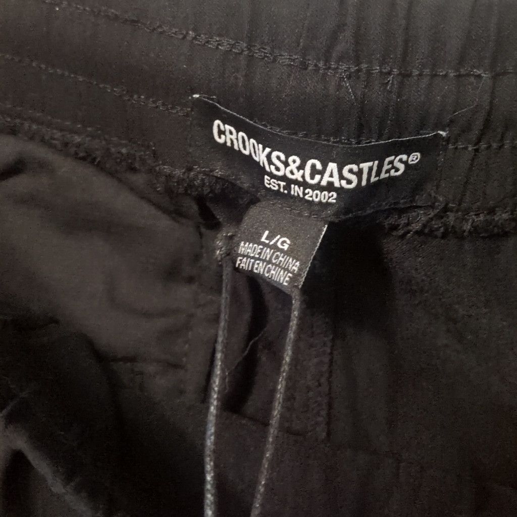 Crooks & Castles Crooks & castles black CNC bungee cargo joggers size large Size US 31 - 5 Thumbnail