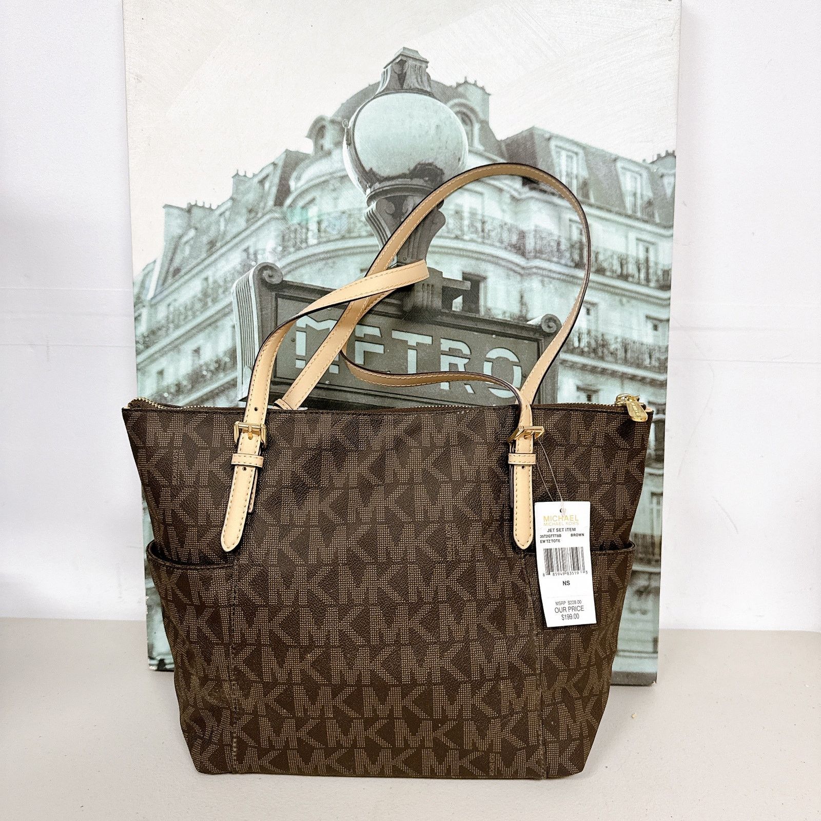 Michael Kors Michael Kors 35T2GTTT8B Jet Set East West Top Zip Tote Bag Size ONE SIZE - 2 Thumbnail