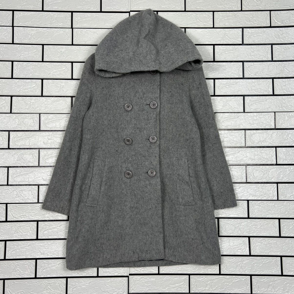 agnes b. agnes b. Double Breasted Overcoat Wool Blend #4135-C188 Size S / US 4 / IT 40 - 1 Thumbnail
