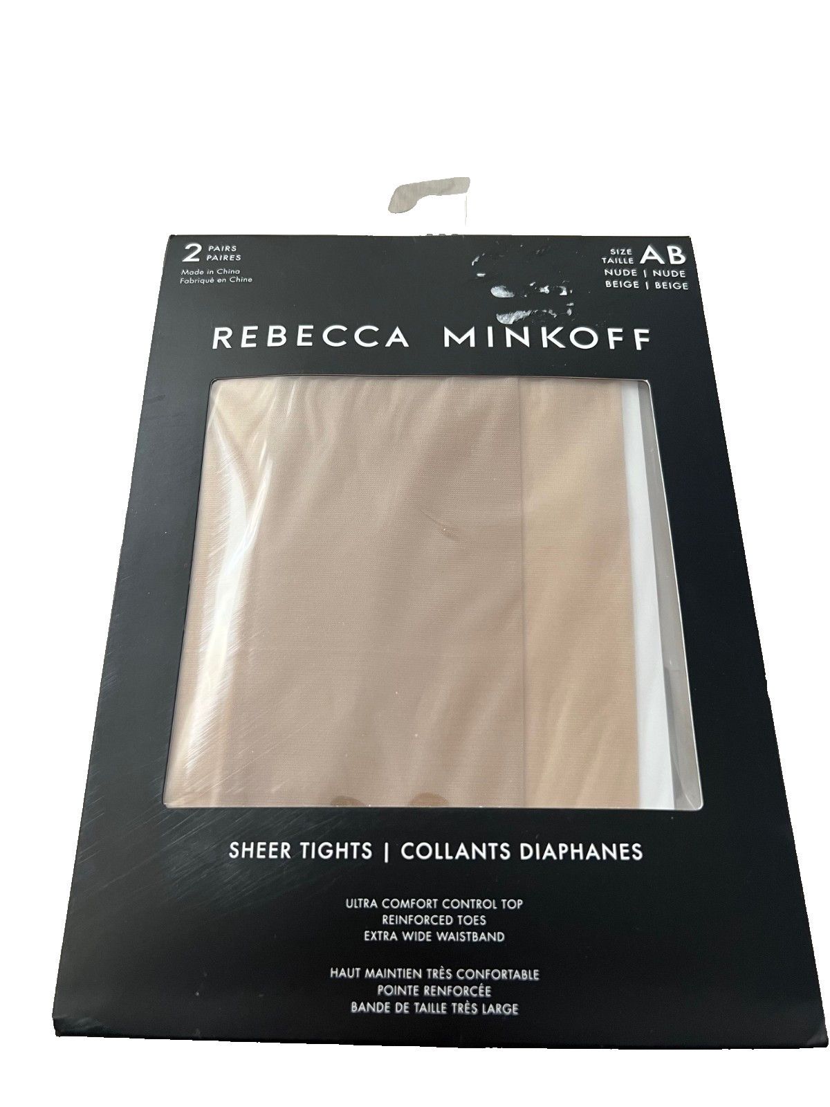 Rebecca Minkoff Rebecca Minkoff Sheer Tights Hosiery Nude Beige 2 Pairs AB Size ONE SIZE - 1 Thumbnail