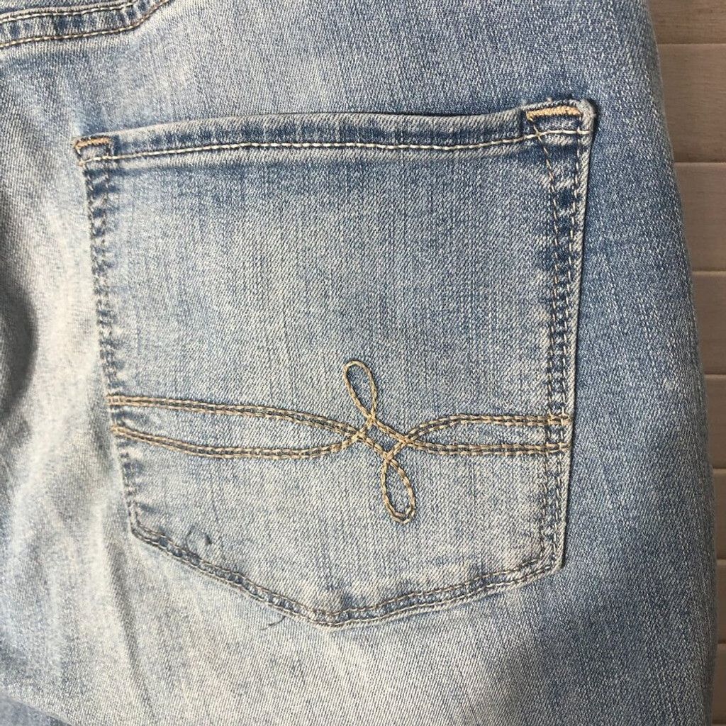 Vintage light blue retro style stretchy skinny jeans cotton Sz 28 Size 28" / US 6 / IT 42 - 5 Thumbnail