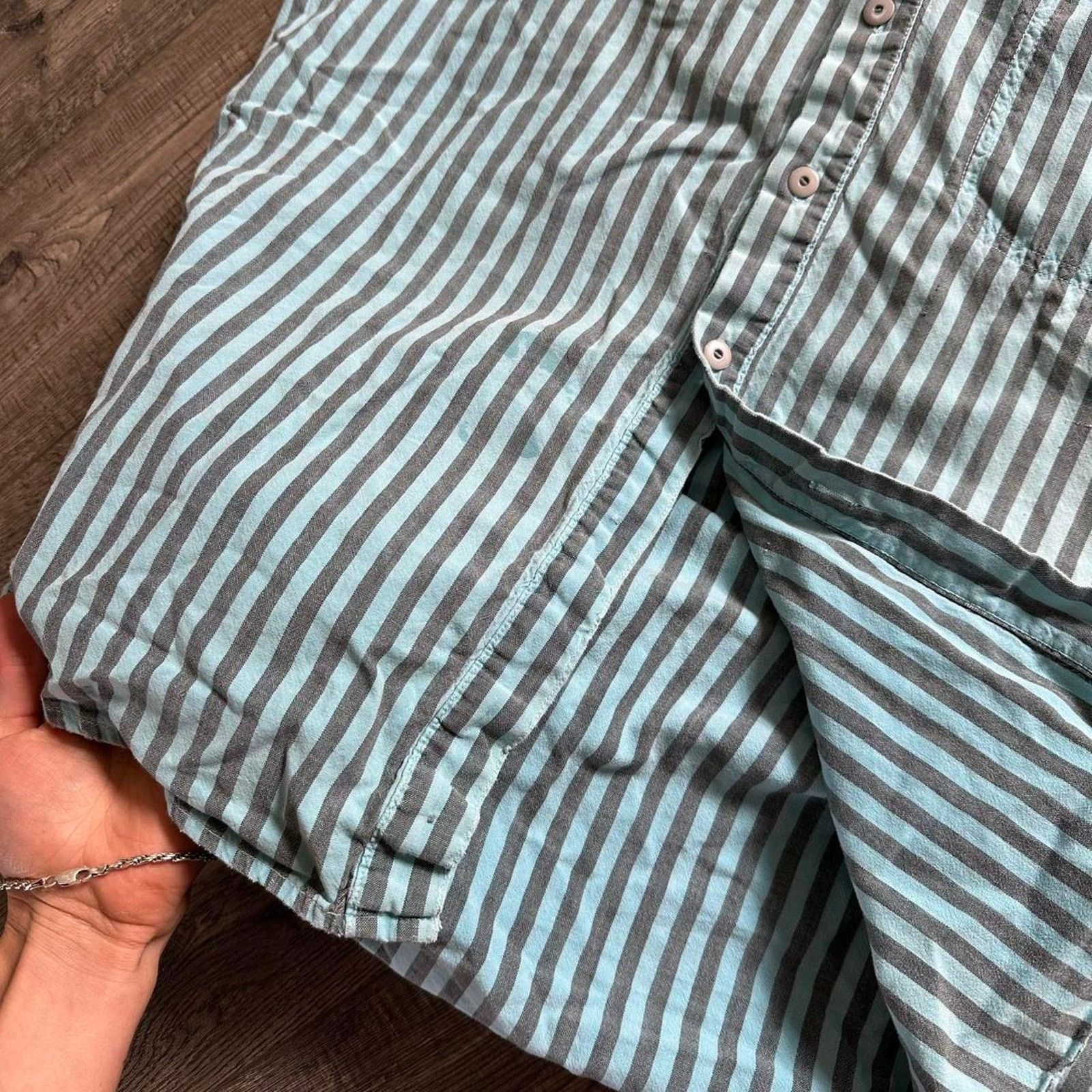 Vintage Vintage 80s Striped Button Up Carnival Diner Work Shirt Size US L / EU 52-54 / 3 - 5 Thumbnail