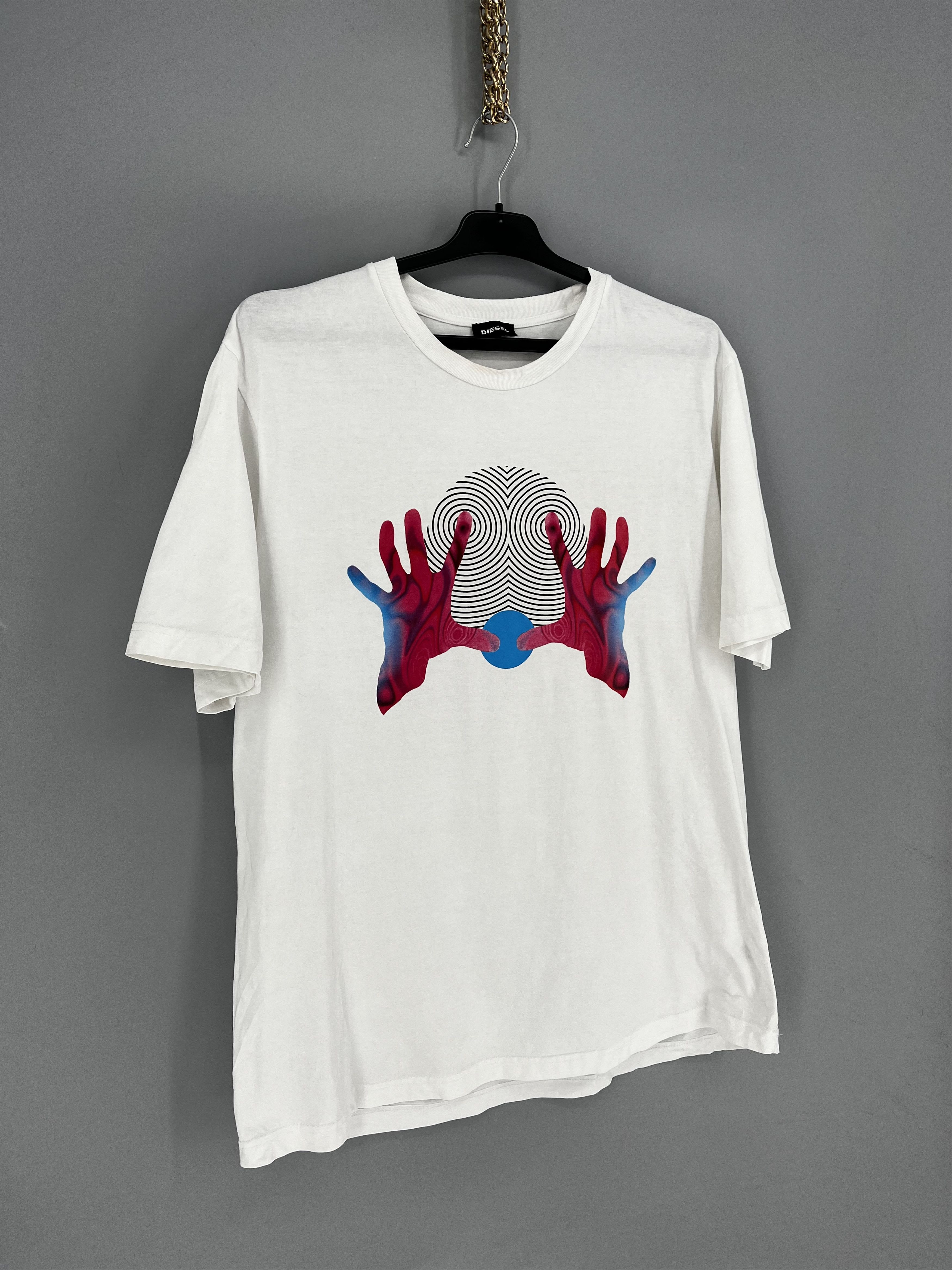 Diesel Vintage Diesel White T-Shirt Japanese Style Size US XL / EU 56 / 4 - 2 Thumbnail