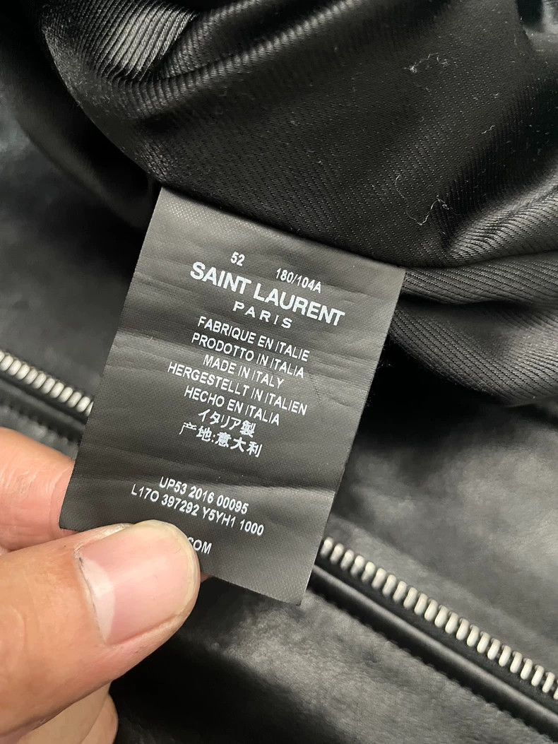 Saint Laurent Paris Saint Laurent Black Leather Biker Jacket-2507 Size US L / EU 52-54 / 3 - 4 Thumbnail
