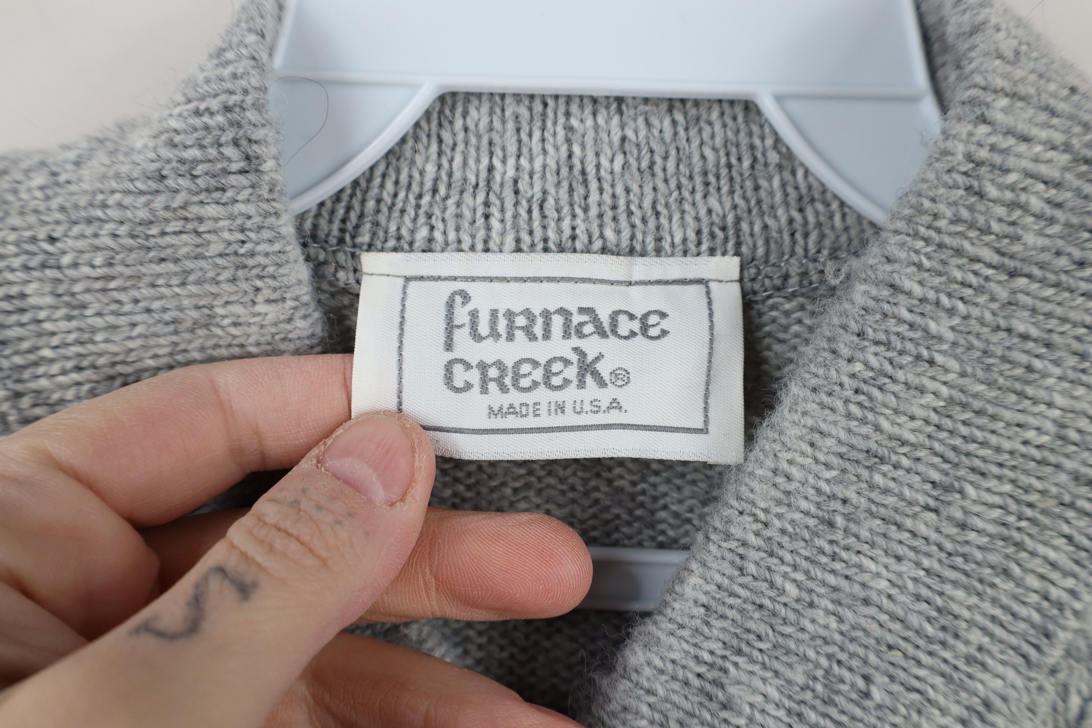 Vintage Vintage 70s Streetwear Knit Henley Sweater Heather Gray USA Size US M / EU 48-50 / 2 - 5 Thumbnail