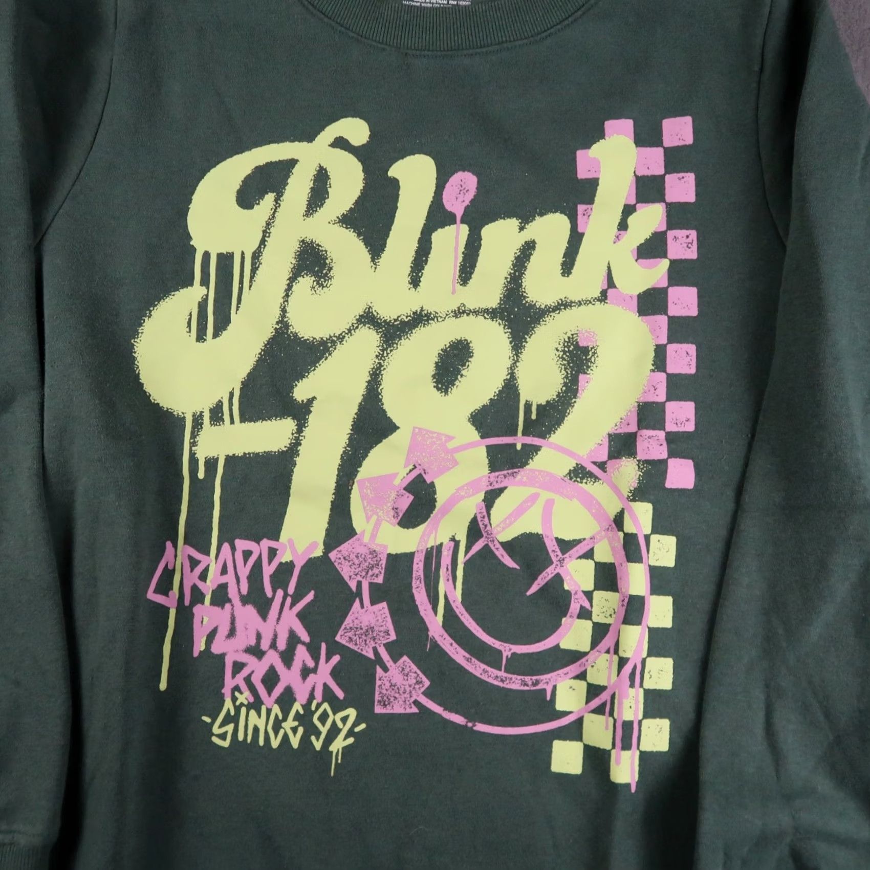 Vintage Blink-182 Sweatshirt Mens XL Green Crewneck Graphic Pullover Punk Rock Band Y2K Crew Neck All Seasons Logo Vintage N/A Size US XL / EU 56 / 4 - 3 Thumbnail
