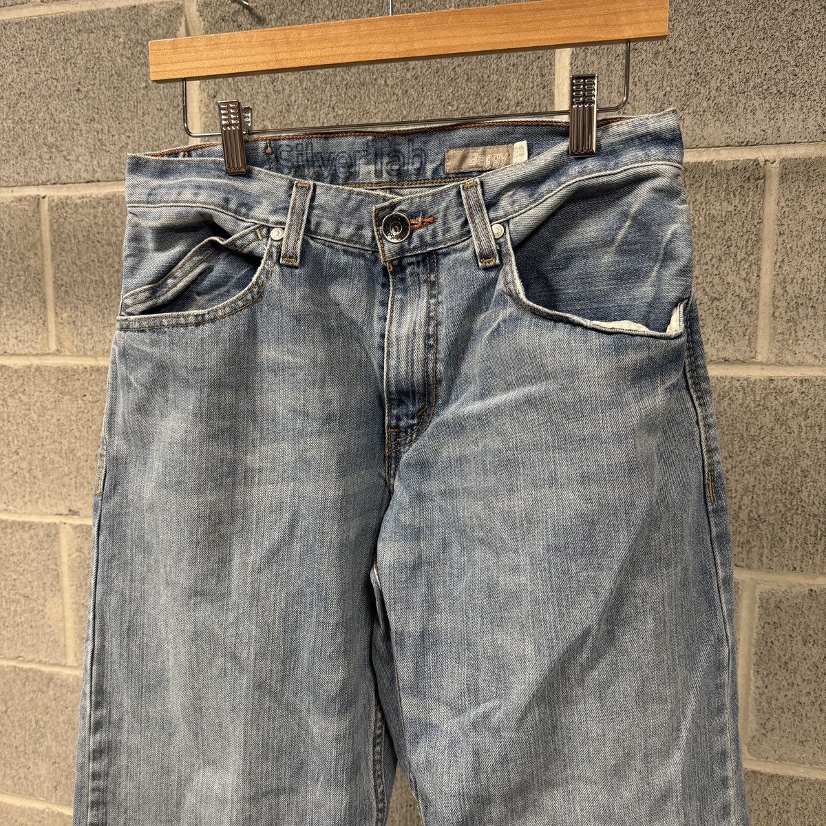 Levi's Y2K Levi’s Silvertab Baggy Faded Distressed Jeans ERD Grunge Size US 31 - 3 Thumbnail