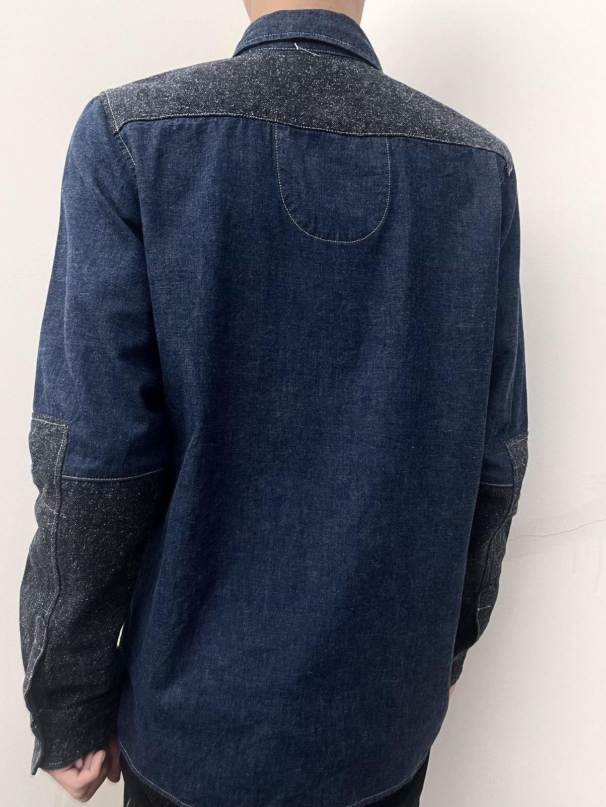 Marithe + Francois Girbaud Marithe Francois Girbaud Patch Denim Shirt Size US M / EU 48-50 / 2 - 5 Thumbnail