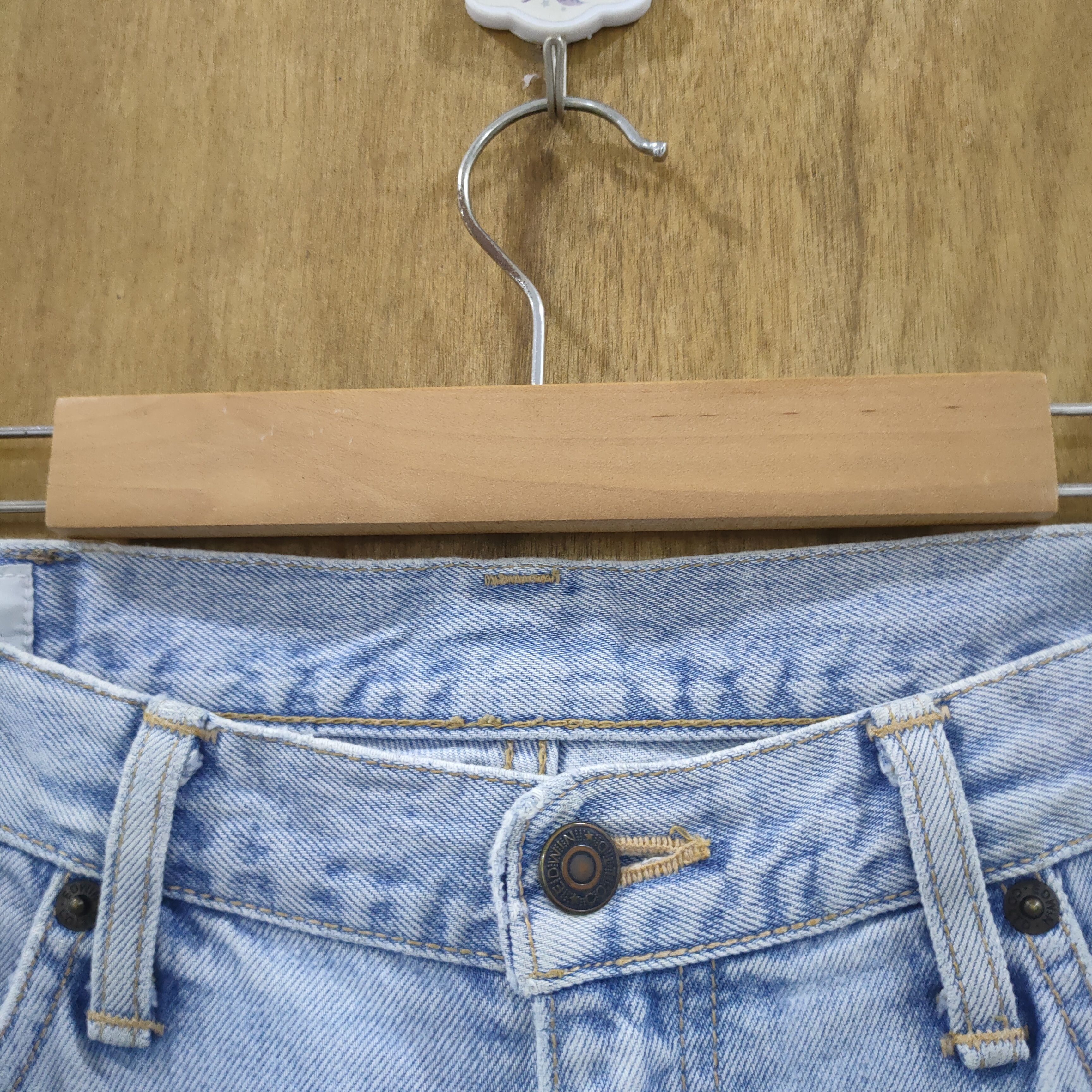 Edwin × StraightFaded × Vintage VINTAGE EDWIN LIGHT BLUE DISTRESSED JEANS DENIM PANTS Size US 34 / EU 50 - 6 Thumbnail