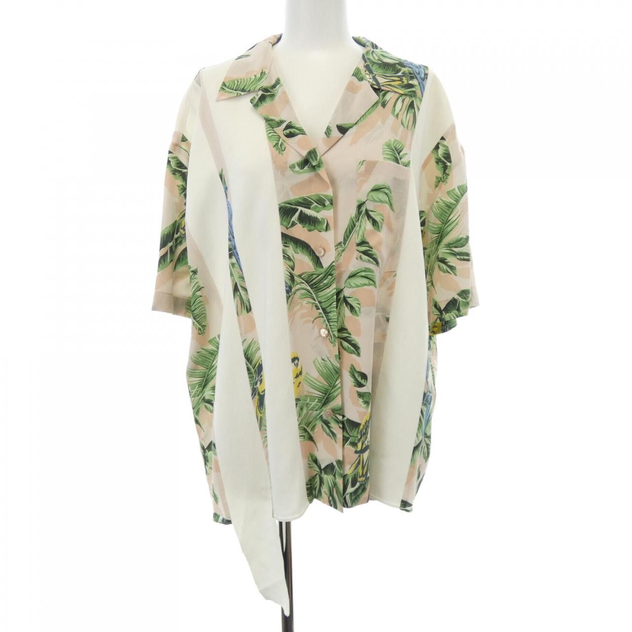 Stella McCartney Stella Mccartney Stella McCartney Silk Short Sleeve Shirt Textile Tops 495406SKA12 DUTY FREE for USA Size ONE SIZE - 1 Thumbnail