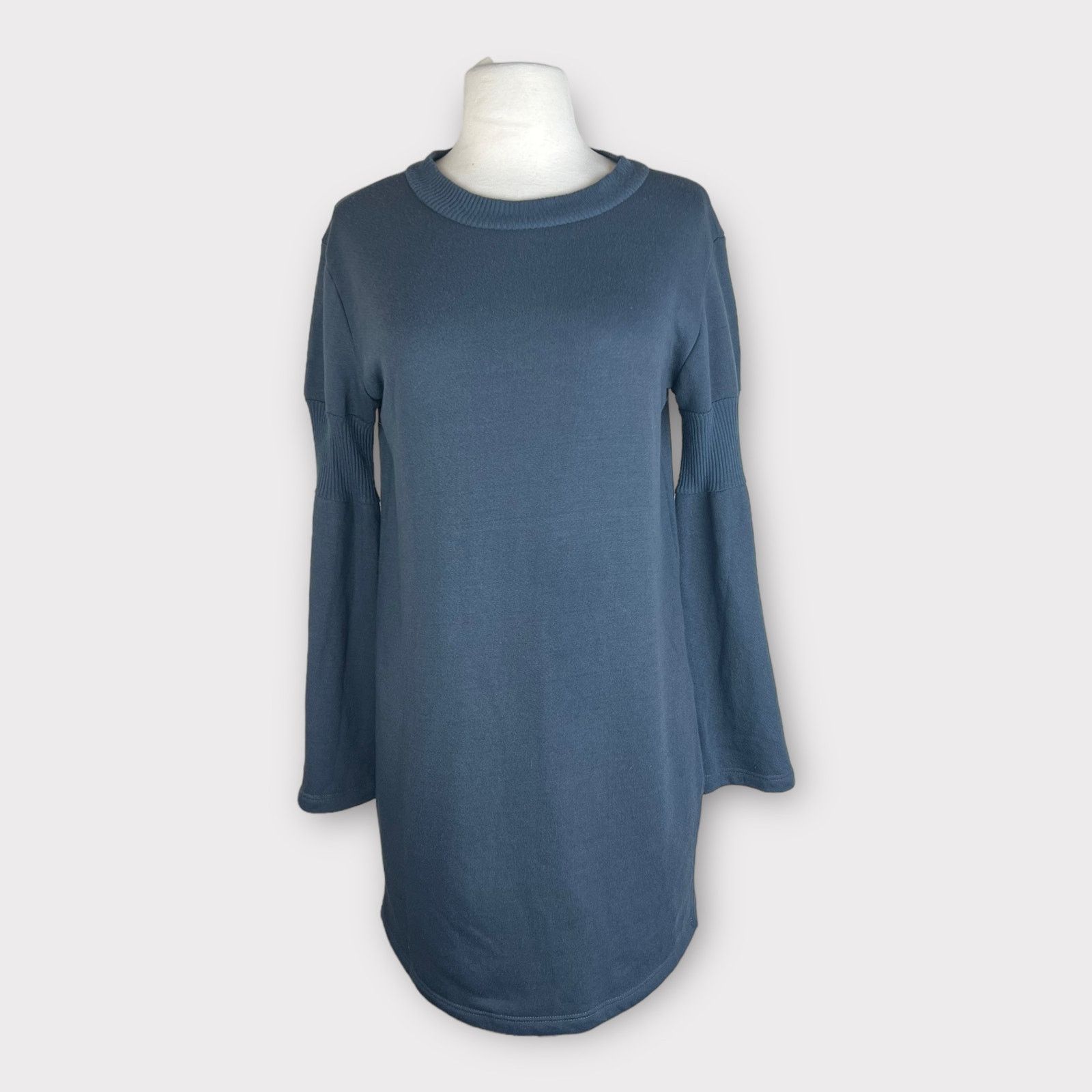 Nordstrom Everly Gray Charcoal Bell Sleeves Sweatshirt Dress | Small Size S / US 4 / IT 40 - 7 Thumbnail