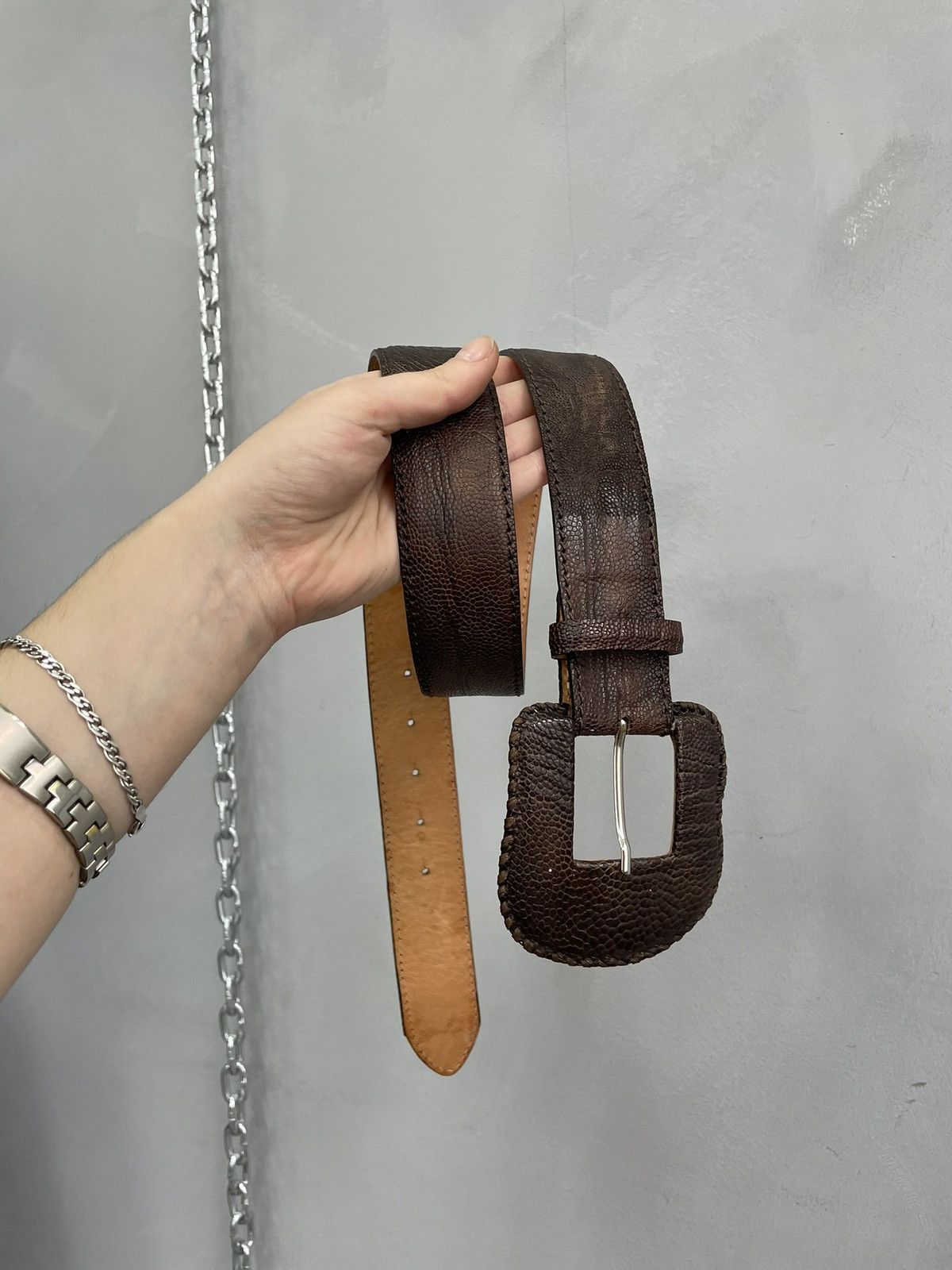 Hysteric Glamour Reptiles House kmrii style leather ostrich belt vintage Size ONE SIZE - 7 Thumbnail