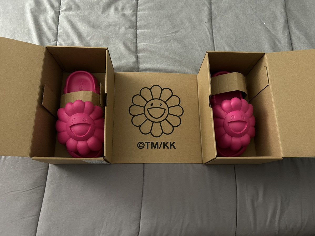 Takashi Murakami Slides Raspberry Rose Men’s 9 Brand New