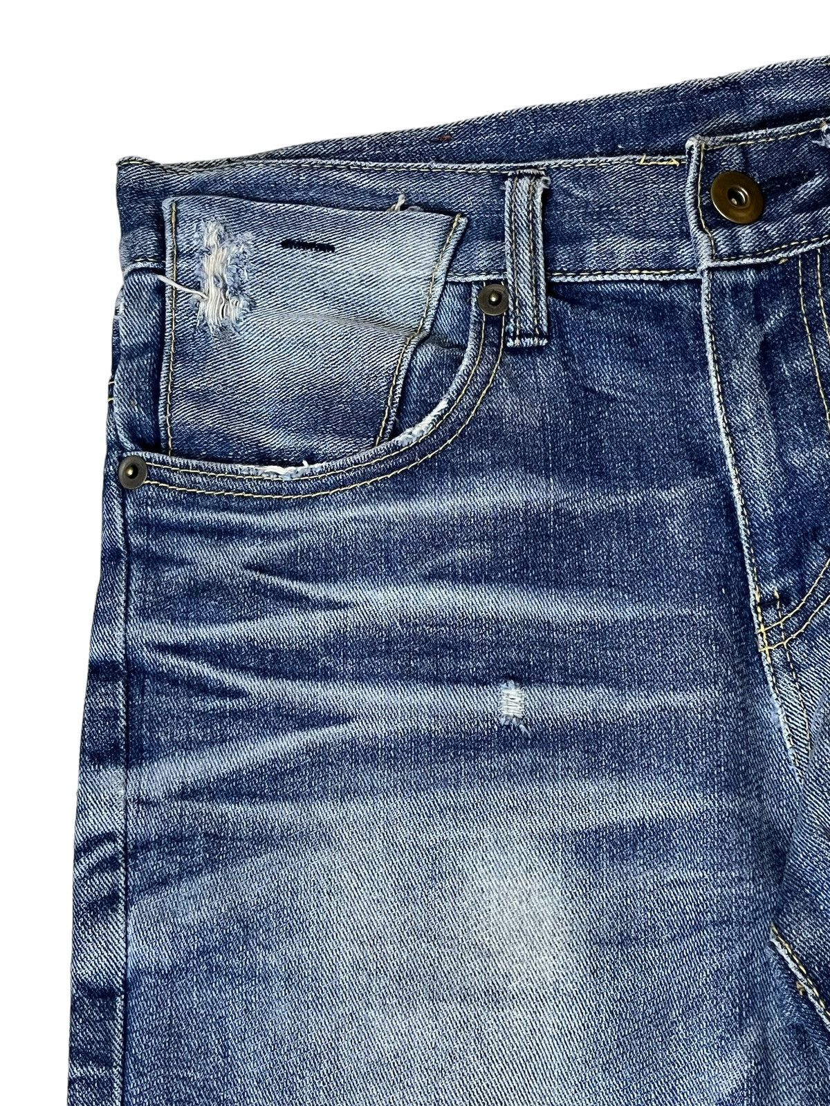 Japanese Brand SICK🔥JAPANESE BRAND OLD ARMY DISTRESSED STYLE DENIM/JEANS Size US 32 / EU 48 - 7 Thumbnail