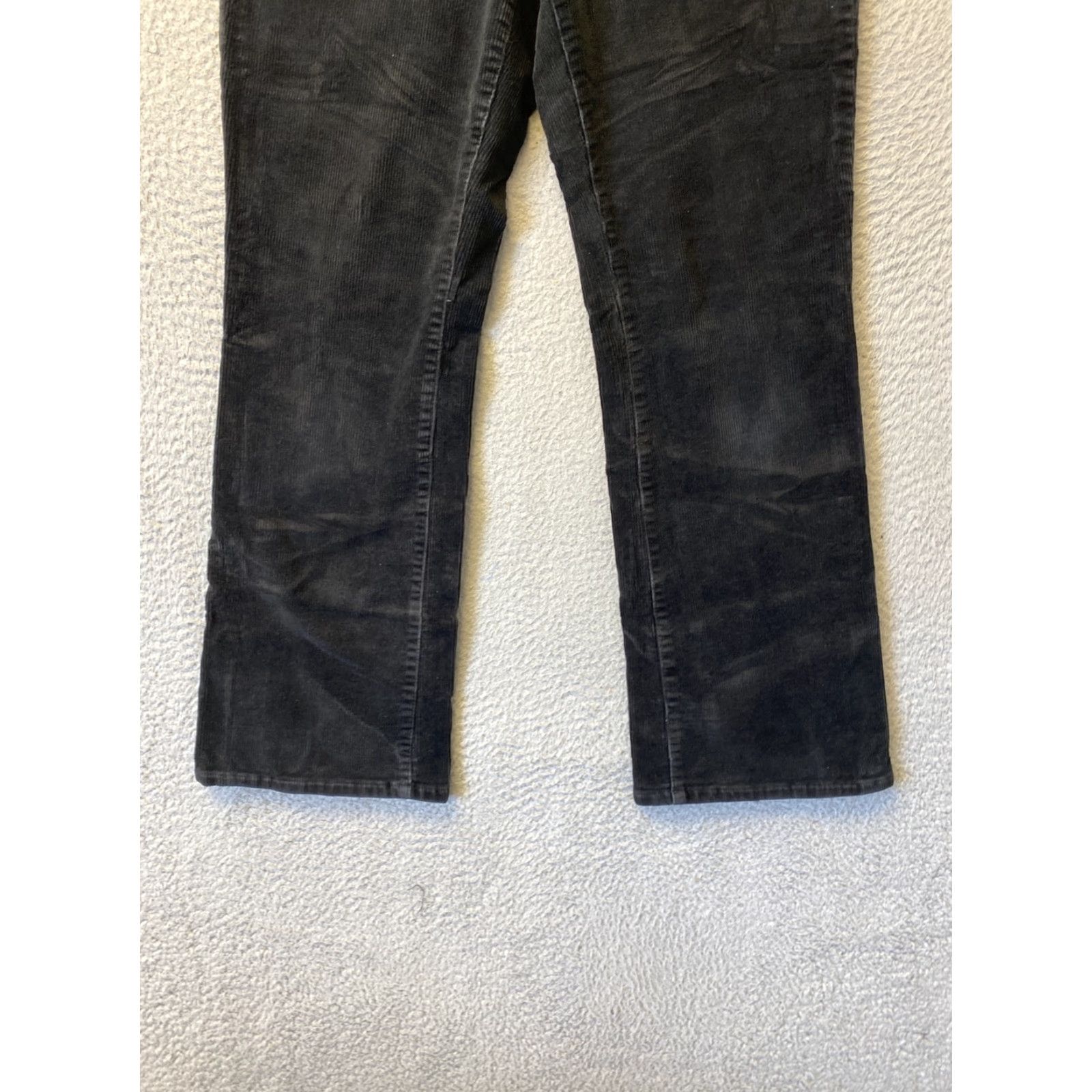 Chaps CHAPS Corduroy Pants Women’s 6P Black Flat Front Straight Leg Petites Size 28" / US 6 / IT 42 - 2 Thumbnail