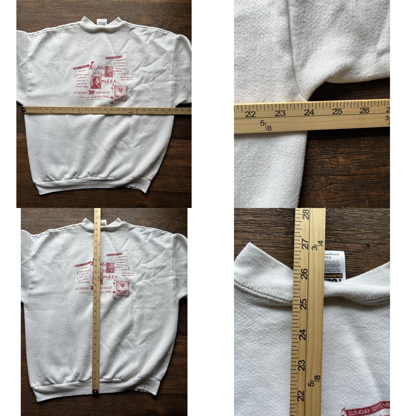 Tultex VINTAGE Tultex Men's Sweatshirt White San Diego Jazz Fest XL PILLING Crew Y2K Size US XL / EU 56 / 4 - 9 Thumbnail