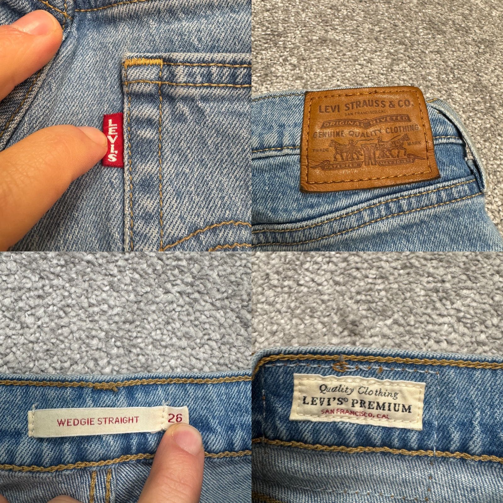Levi's Levi's Premium Wedgie Straight Leg Jeans Button Fly Denim Womens 26 High Rise Size 26" / US 2 / IT 38 - 8 Thumbnail