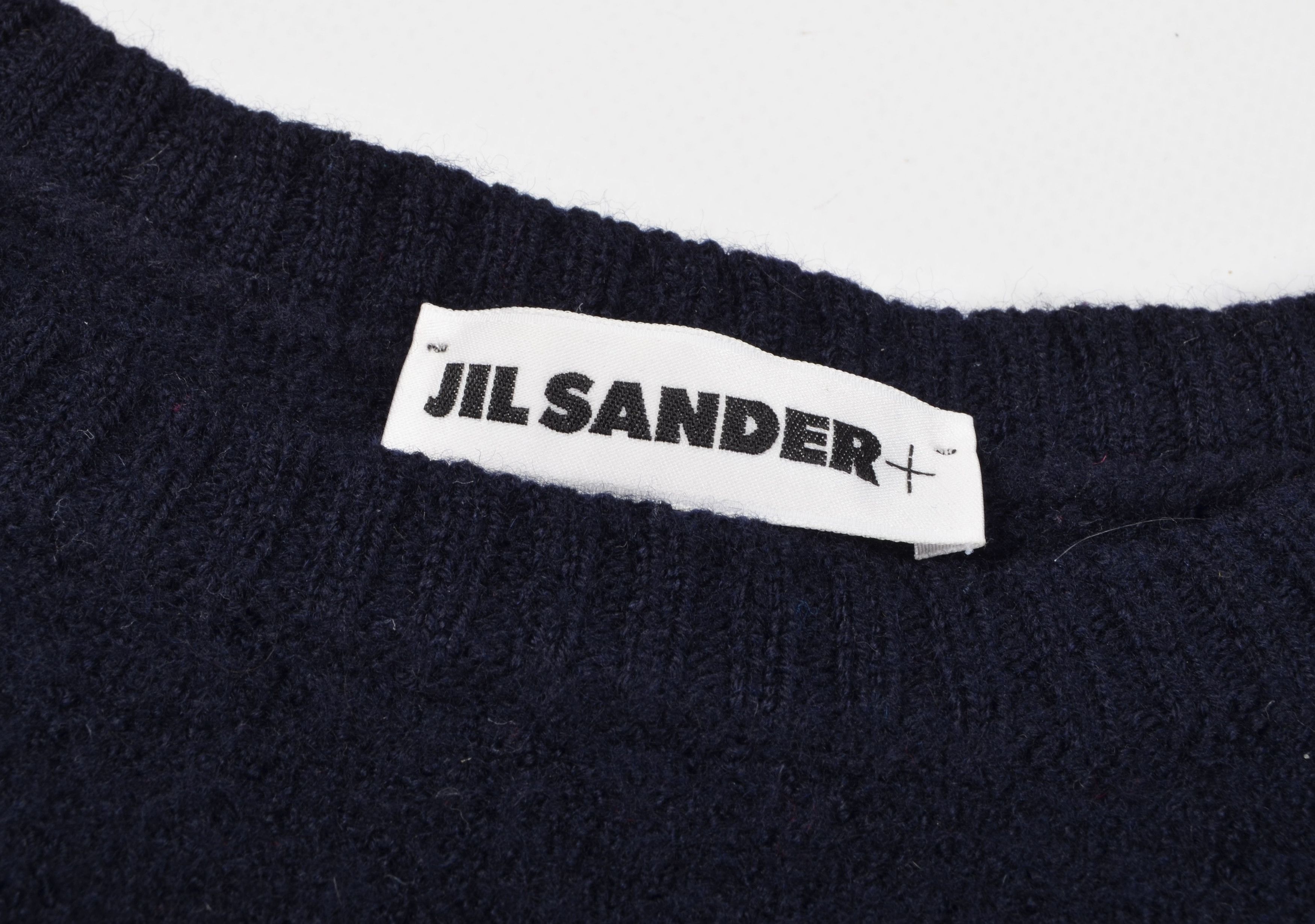 Jil Sander Jil Sander + Navy Wool Crew Neck Long Sleeve Sweater Size XS / US 0-2 / IT 36-38 - 7 Thumbnail