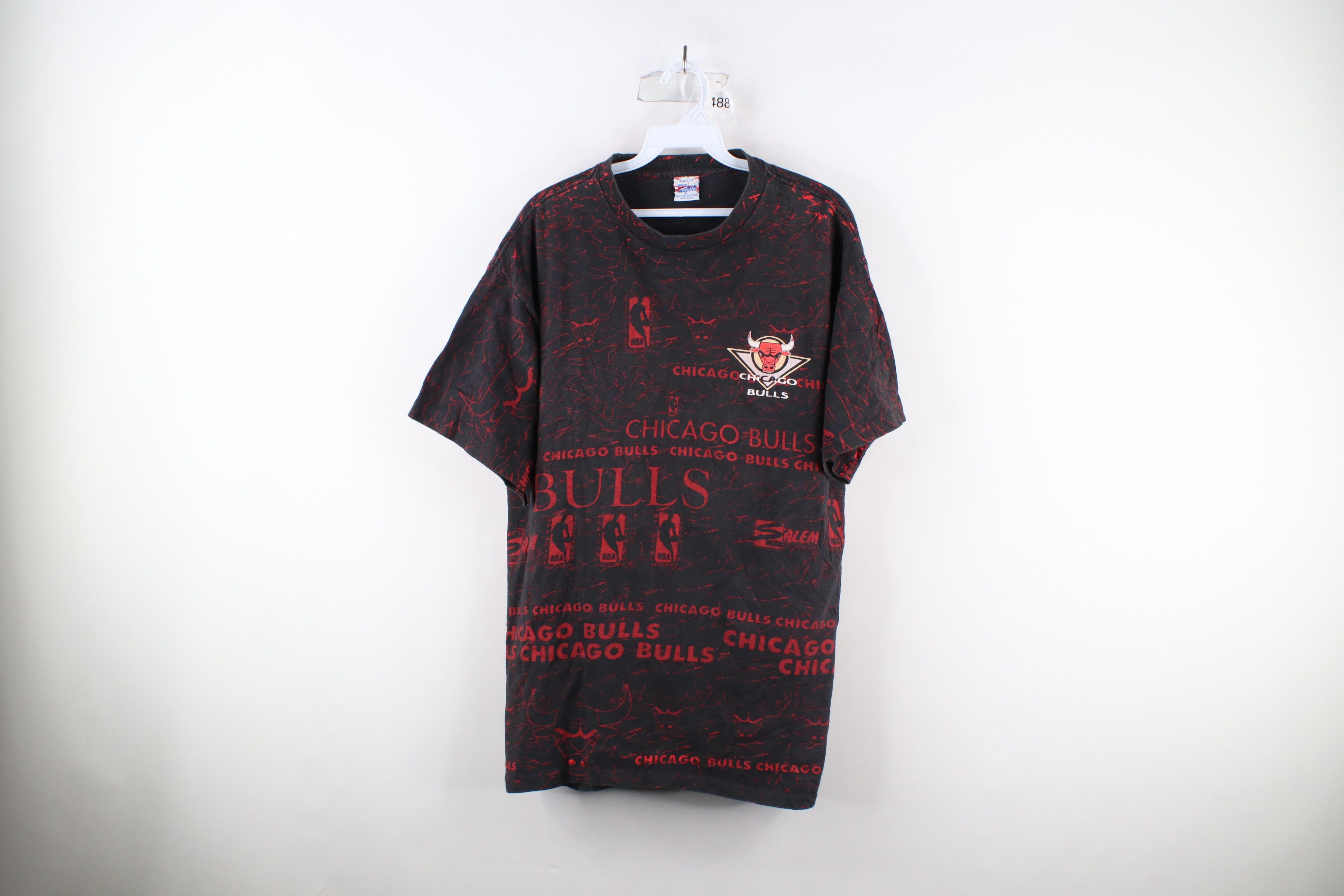 Vintage 90s All Over Print Chicago Bulls Basketball T-Shirt