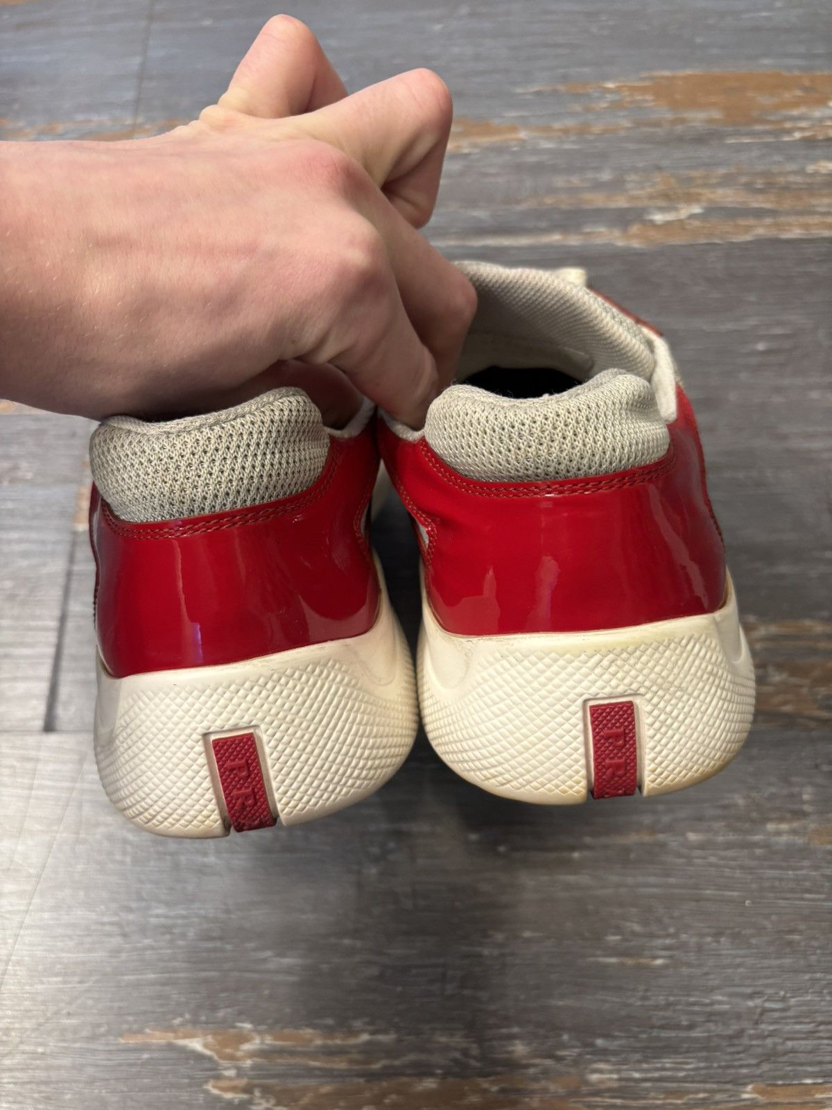 Prada Prada Americas Cup Red Patent Leather Size 11 Size US 11 / EU 44 - 5 Thumbnail