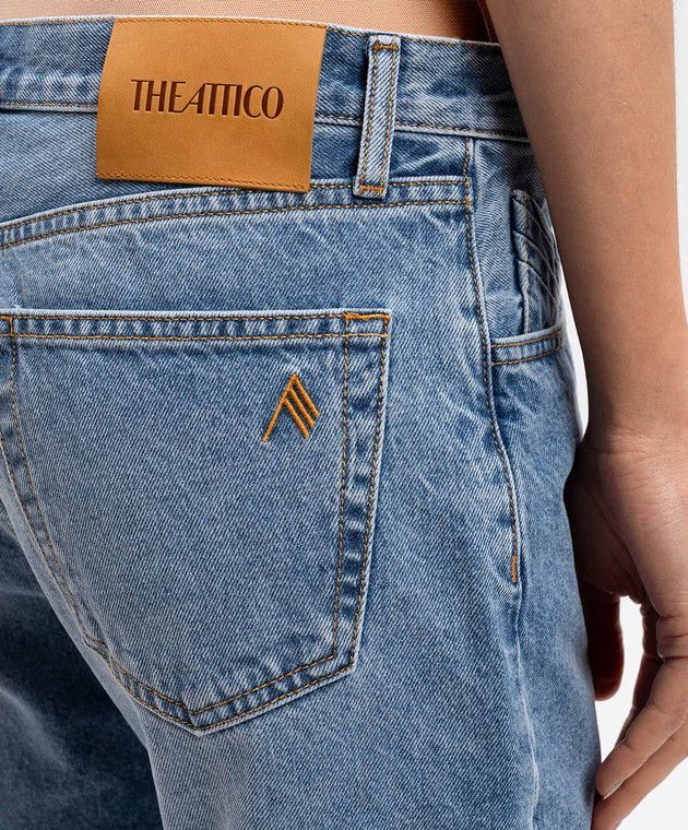 The Attico o1s22i1n0325 Jeans Boyfriend Bermuda Short in Blue Size 28" / US 6 / IT 42 - 5 Thumbnail