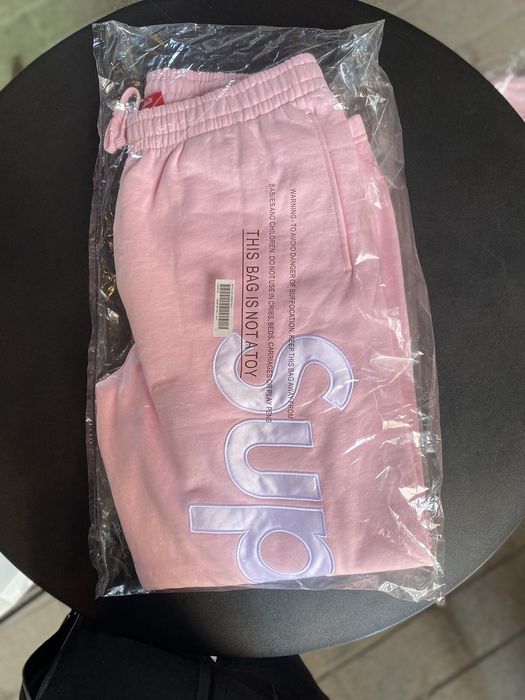 Supreme Supreme Satin Applique Sweatpants size Medium | Grailed